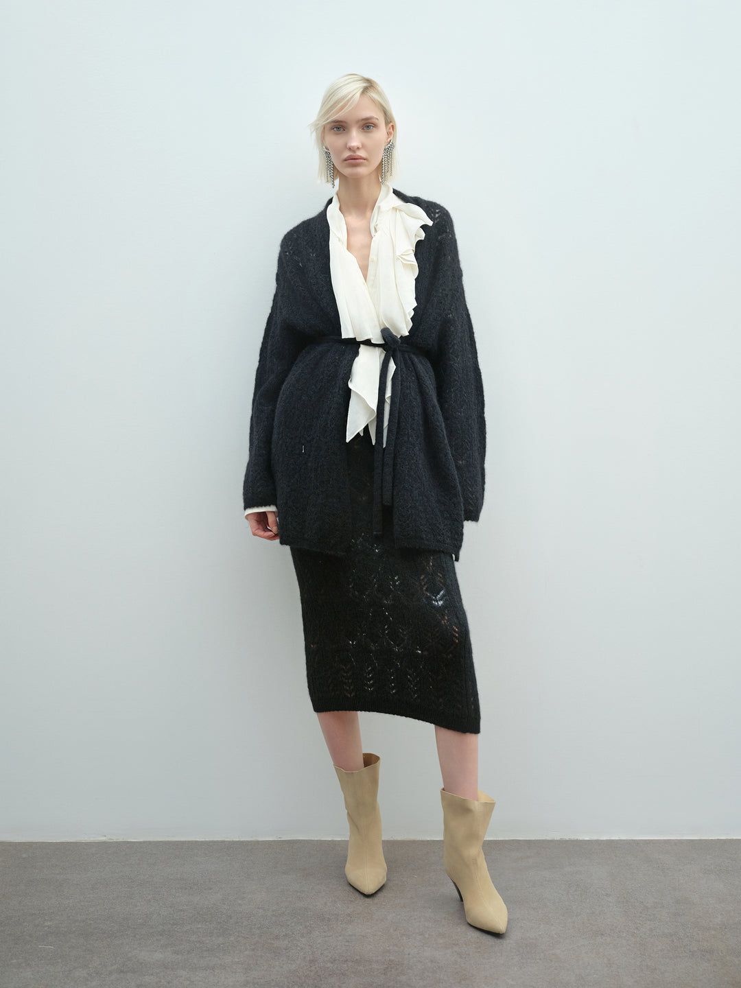 AKEP - Longuette in punto pizzo GOKD11005 - Nero