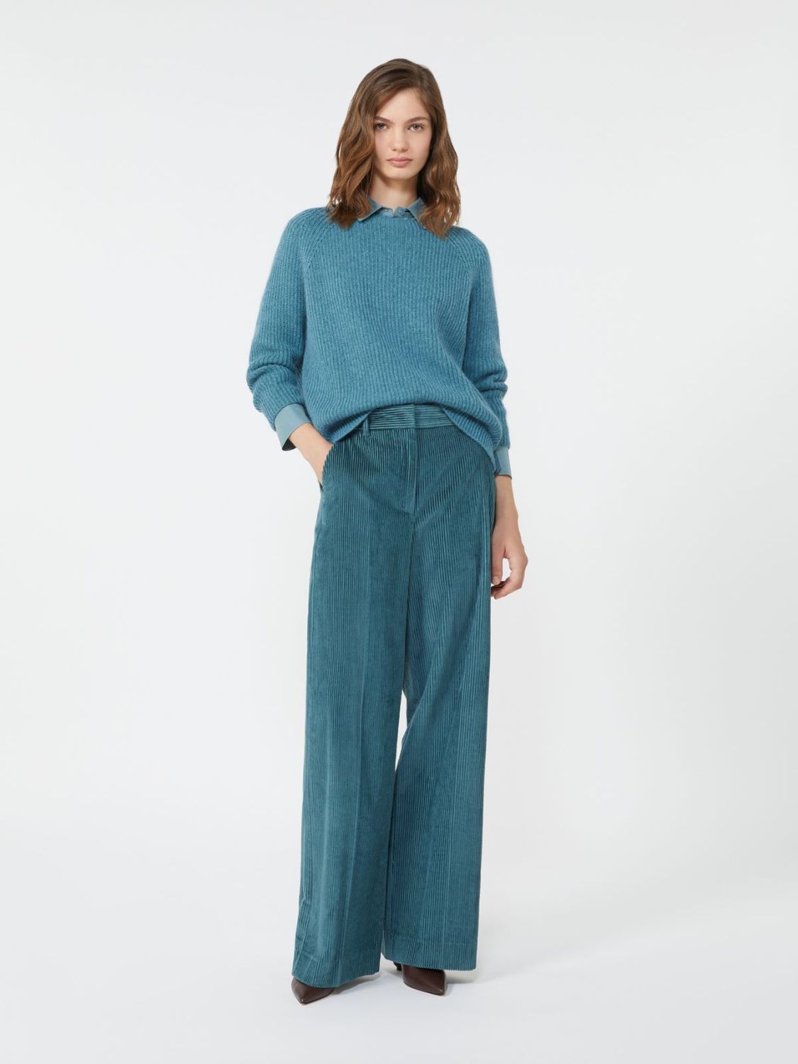 MaxMara WEEKEND - Maglia in filato di mohair WE5366105206004 - PETROLIO