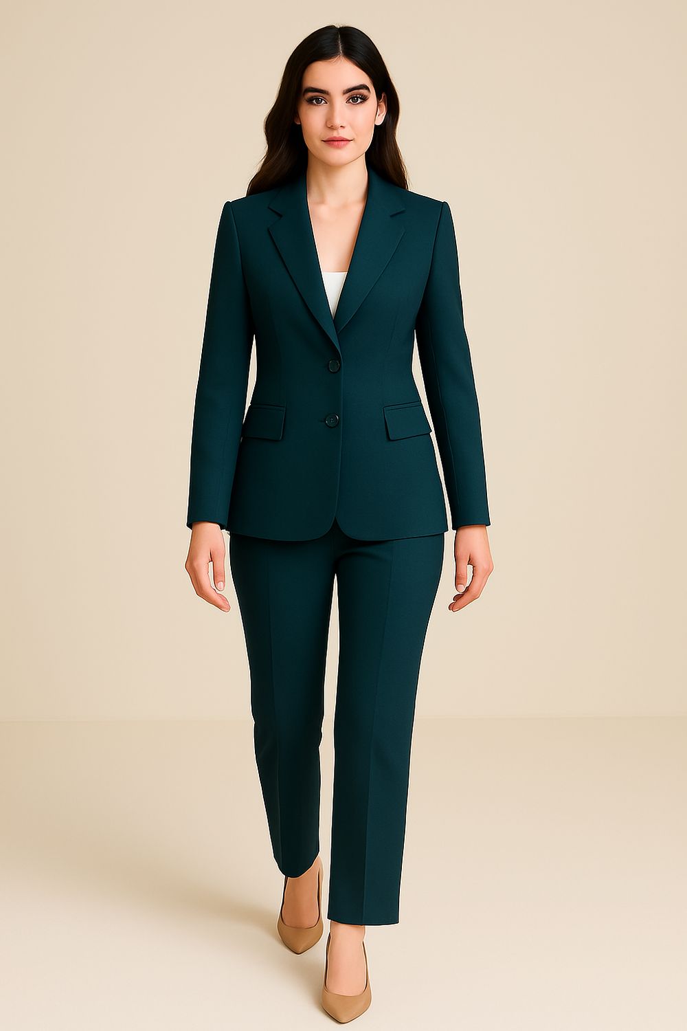 VICOLO - giacca un petto 2 bottoni elasticizzata  avvitata in punto Milano TF0226 - verde