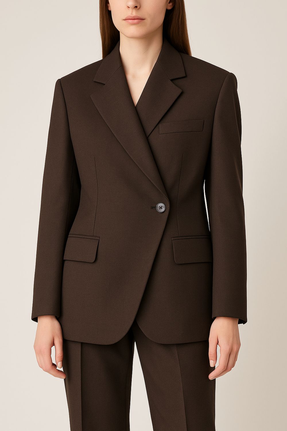 VICOLO - giacca over con doppia abbottonatura: over o asimmetrica TF1701 - moro