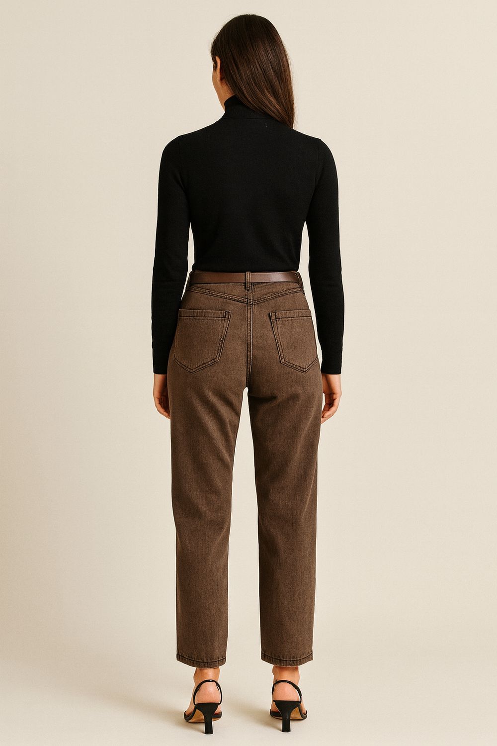 MOTEL - jeans morbido sfumato W25P852 - moro/nero