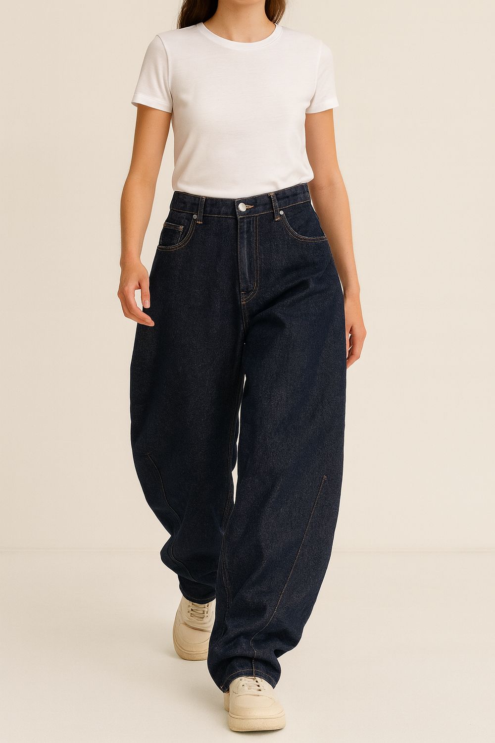 MOTEL - jeans ballon banana 3992J122K000 - denim blu