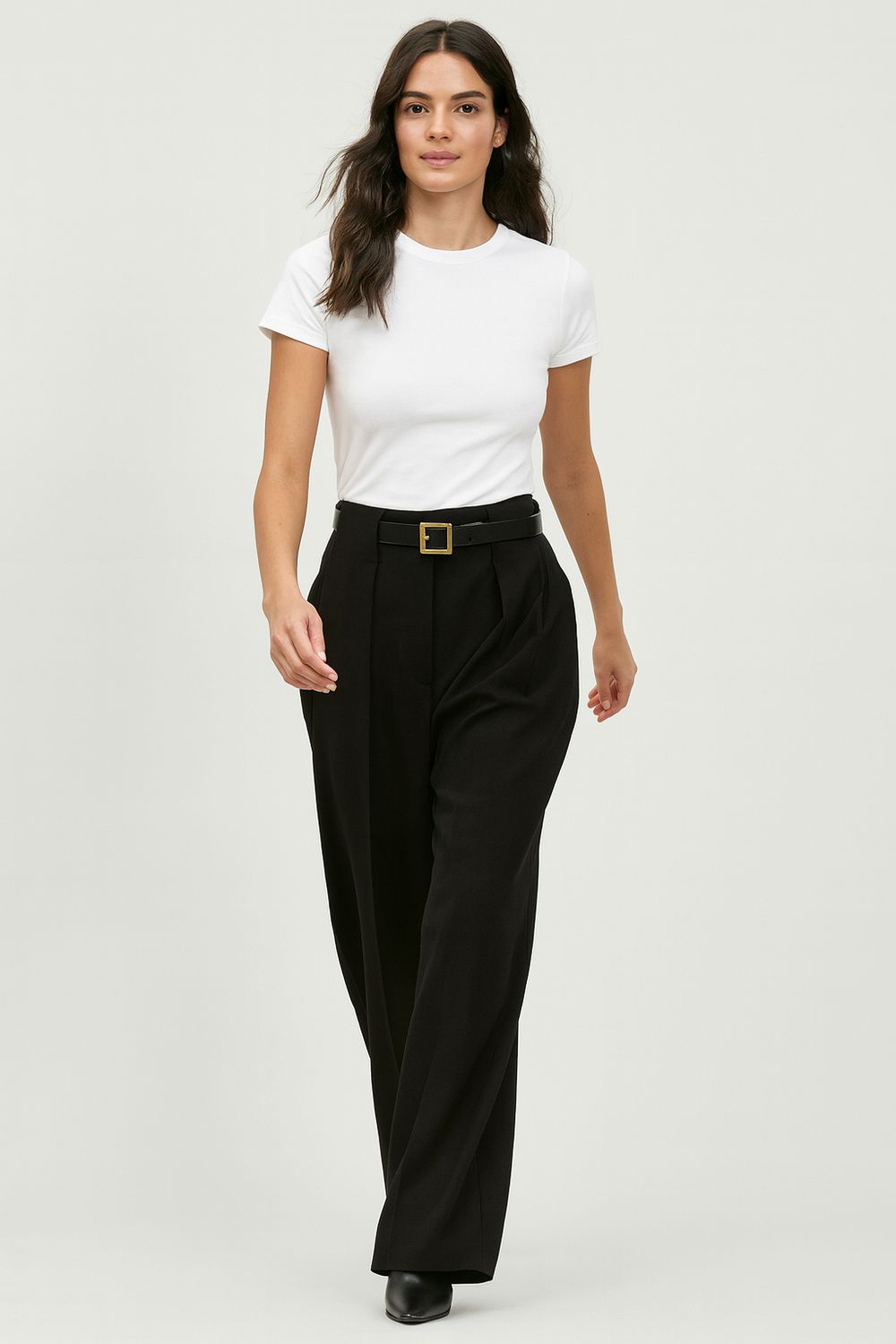 VICOLO - piantale a palazzo con pences grandi e tasche laterali TF1688 - nero