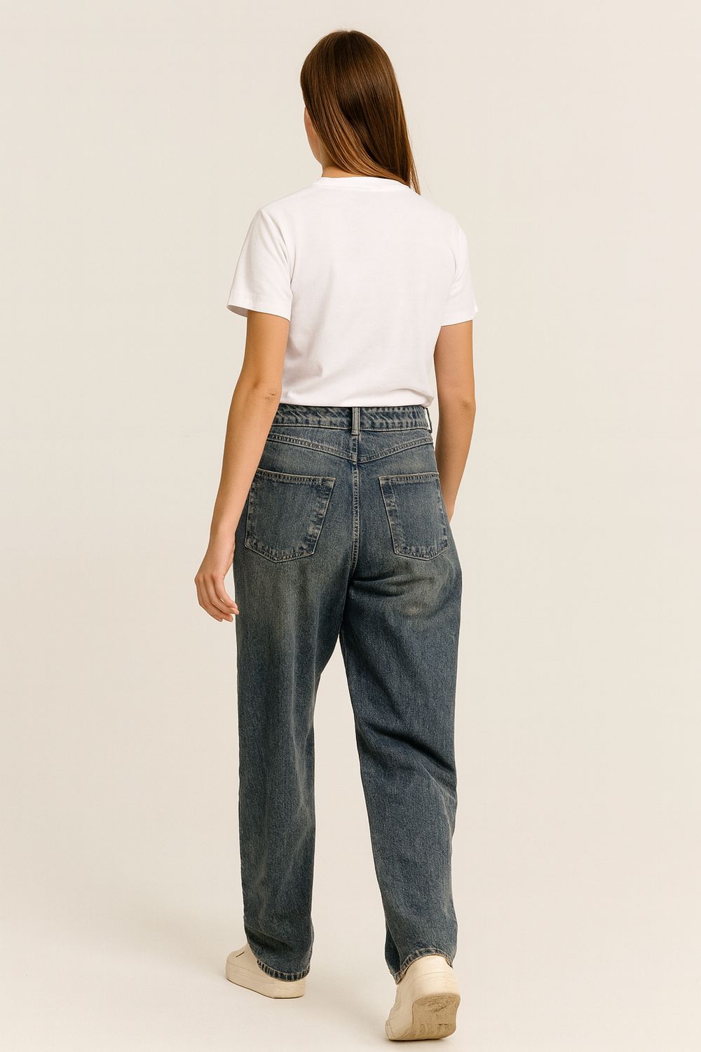TENSIONE IN - jeans tasche modello Baloon ELSA - blu
