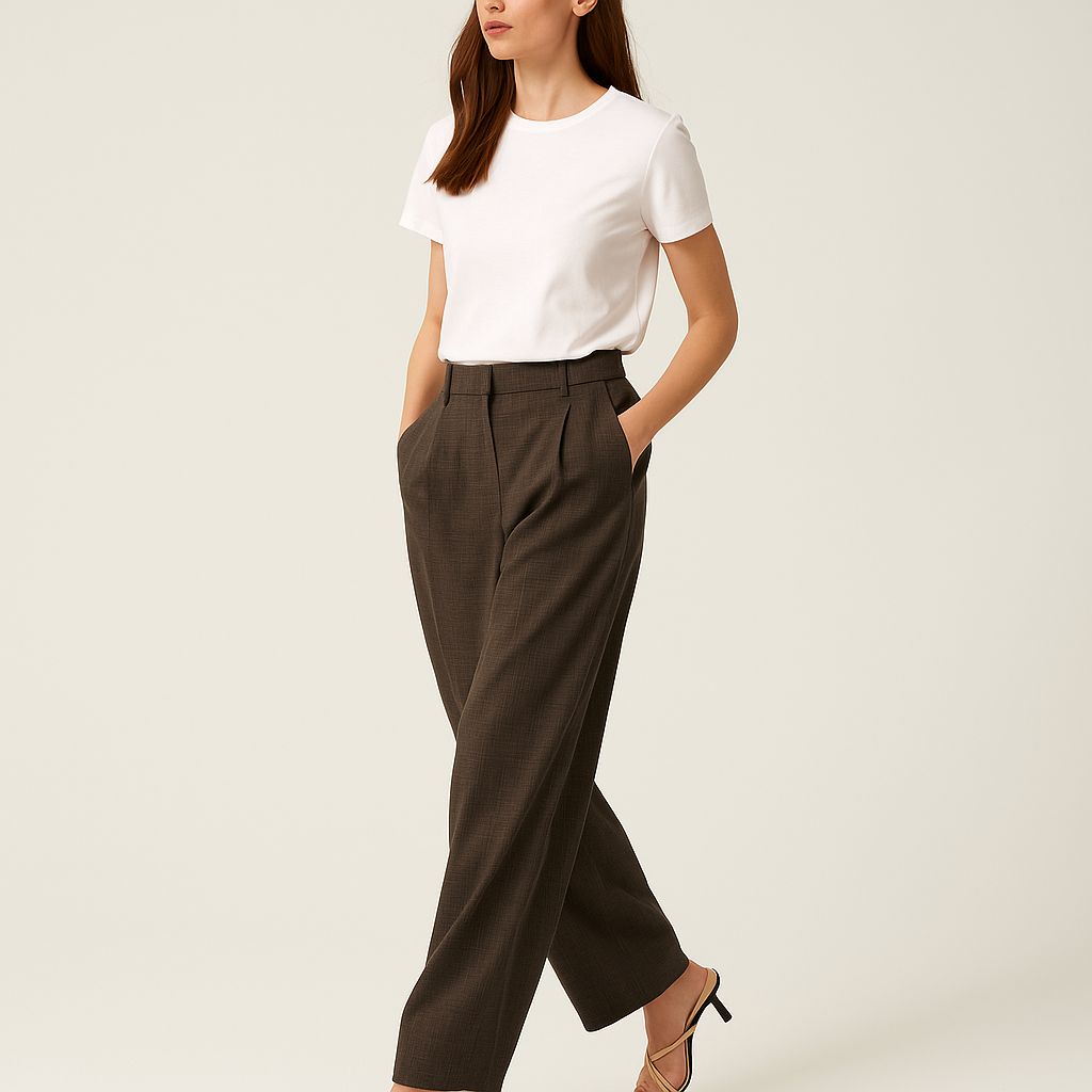 MOTEL - pantalone over con tasche W25P772 - moro