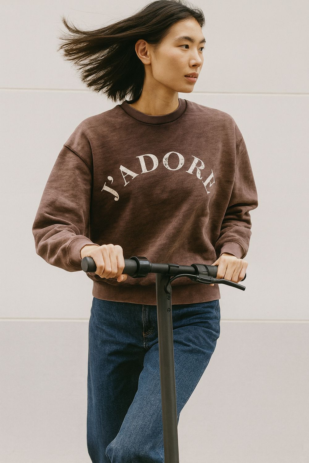 TENSIONE IN - felpa j’adore maltinta 37924 - bordeaux