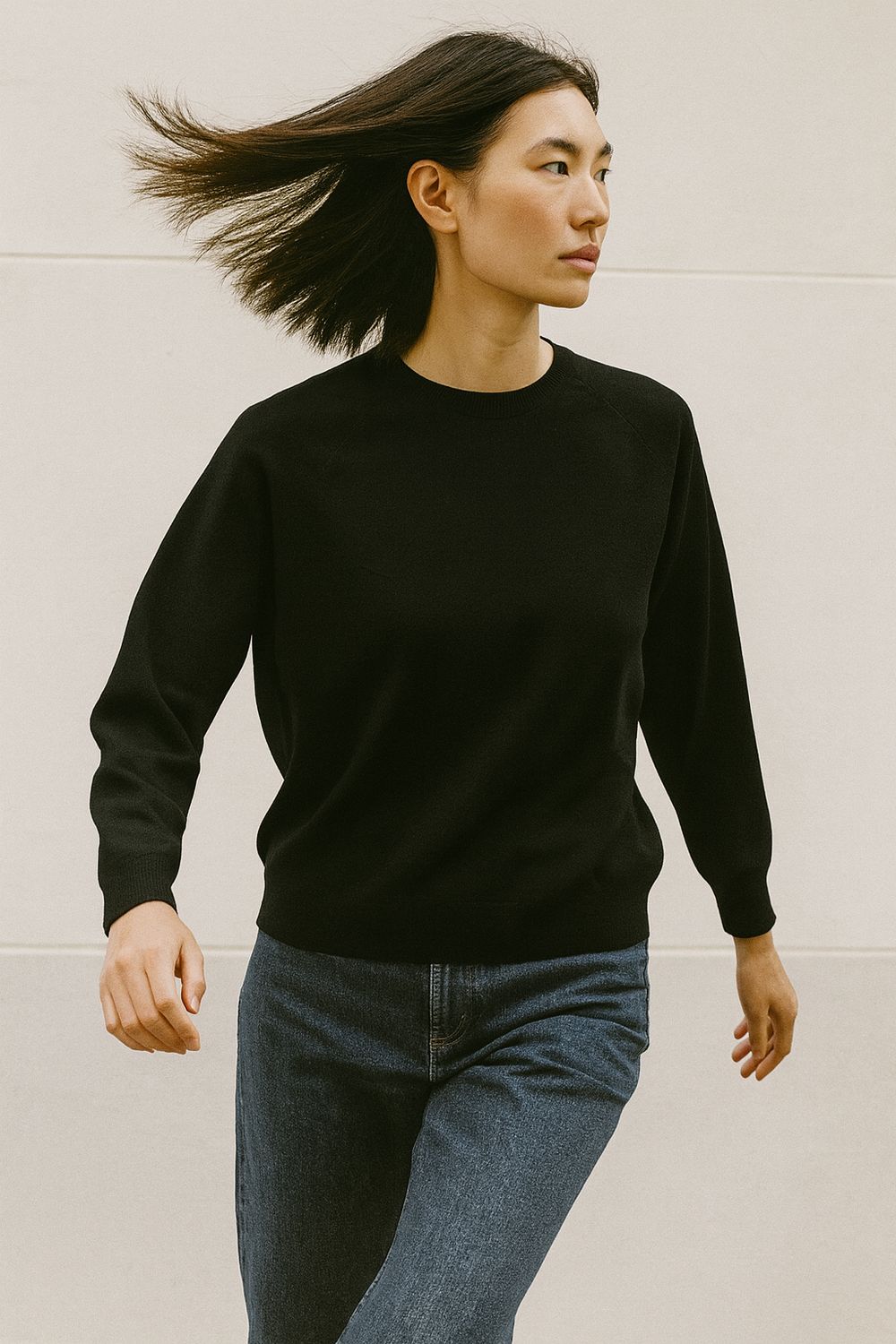 VICOLO - maglia in viscosa a scatoletta 22027 F - nero