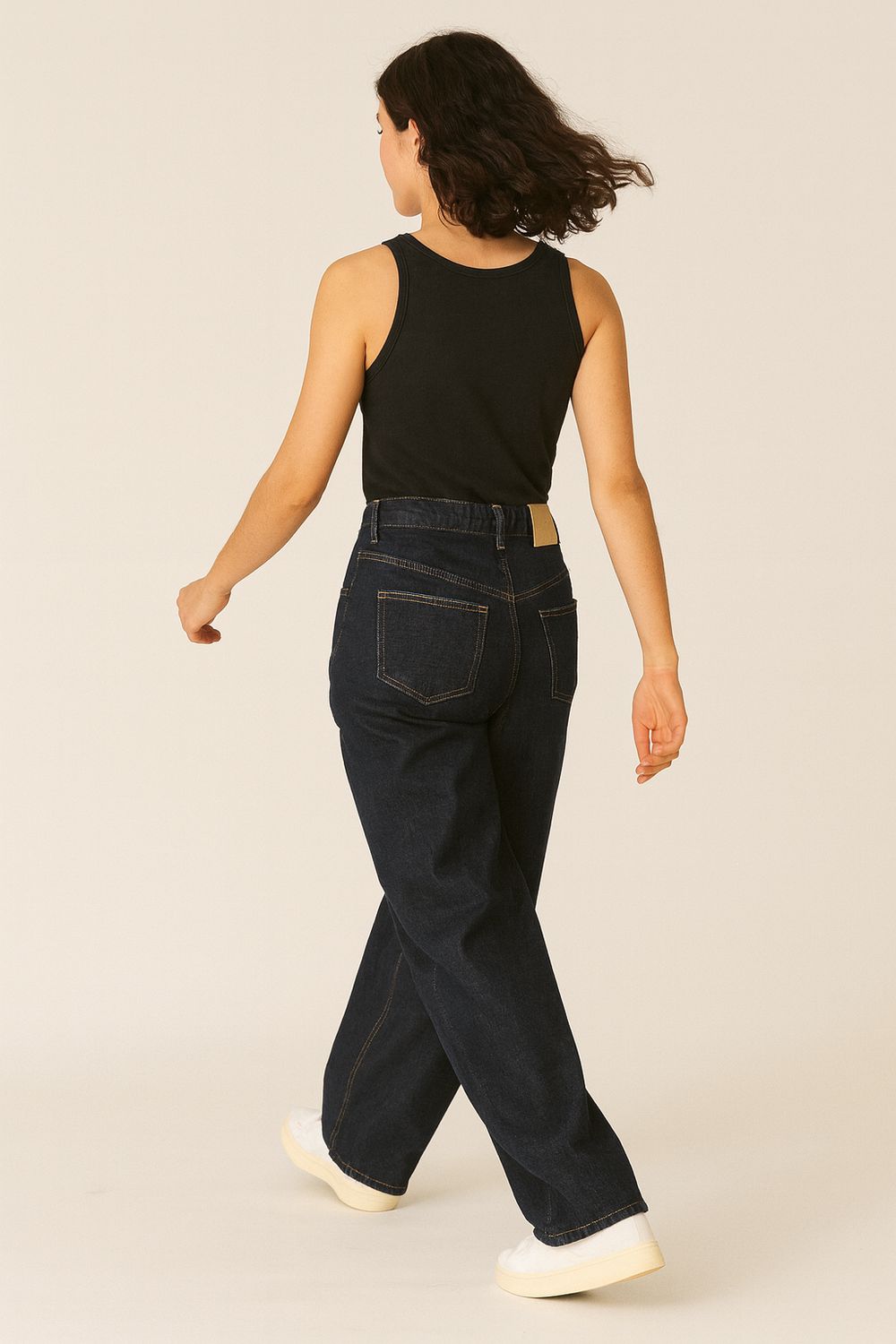 VICOLO - jeans arielle modello Baloon con cuciture DF5009 - denim blue