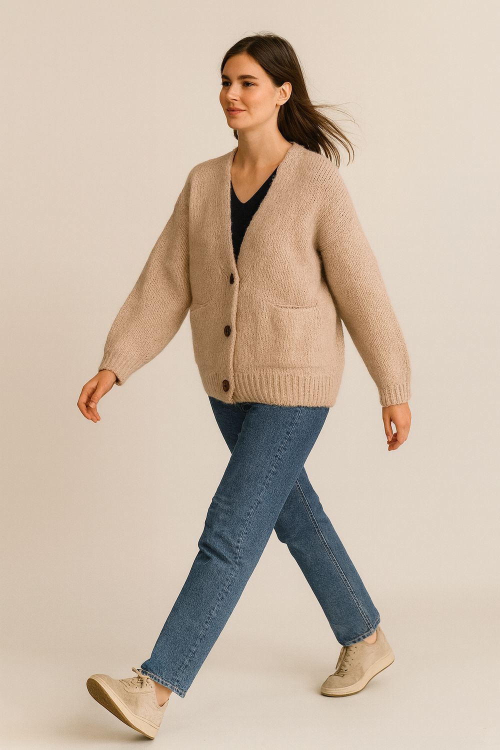 VICOLO - cardigan 33053F - cipria