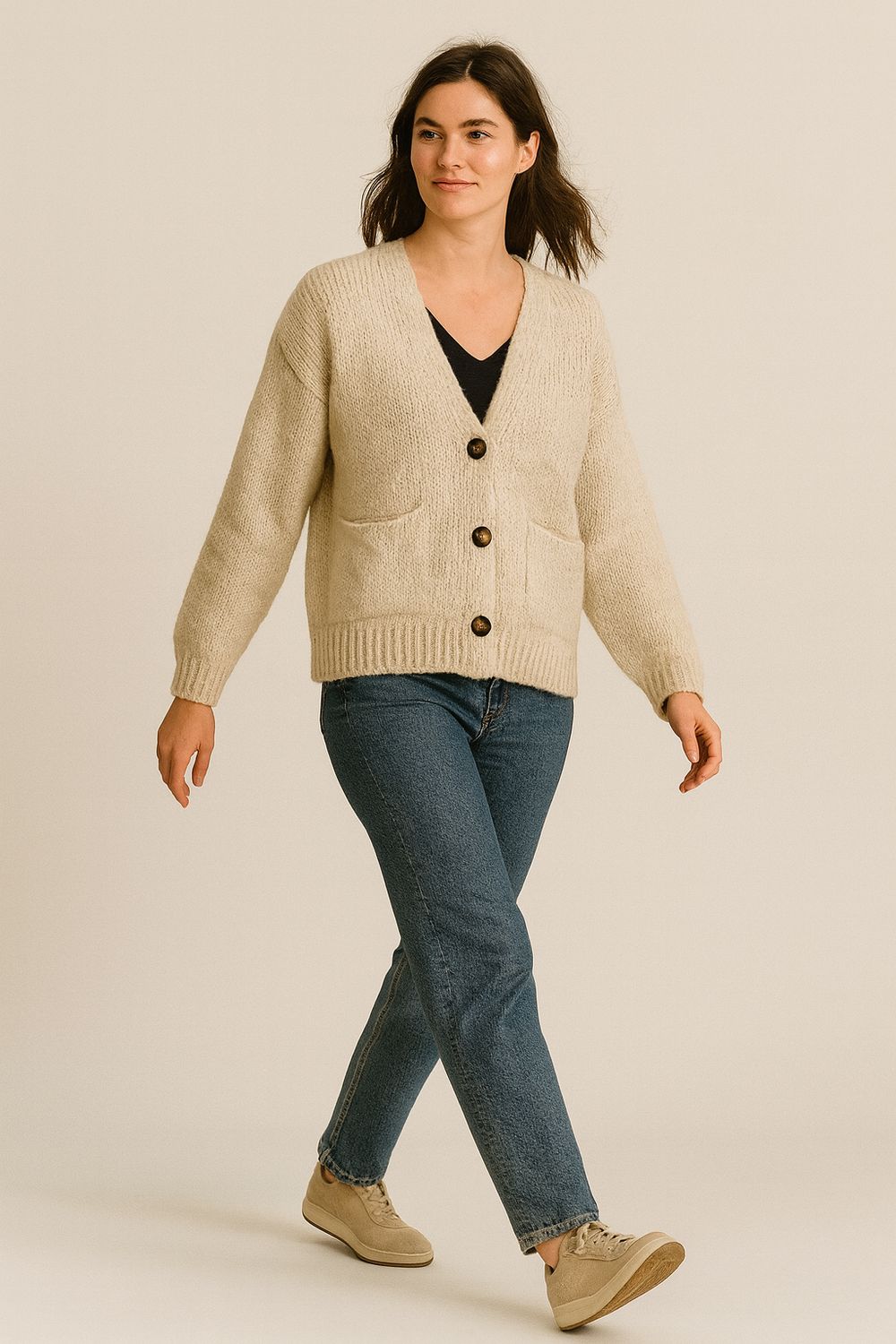 VICOLO - cardigan 33053F - burro