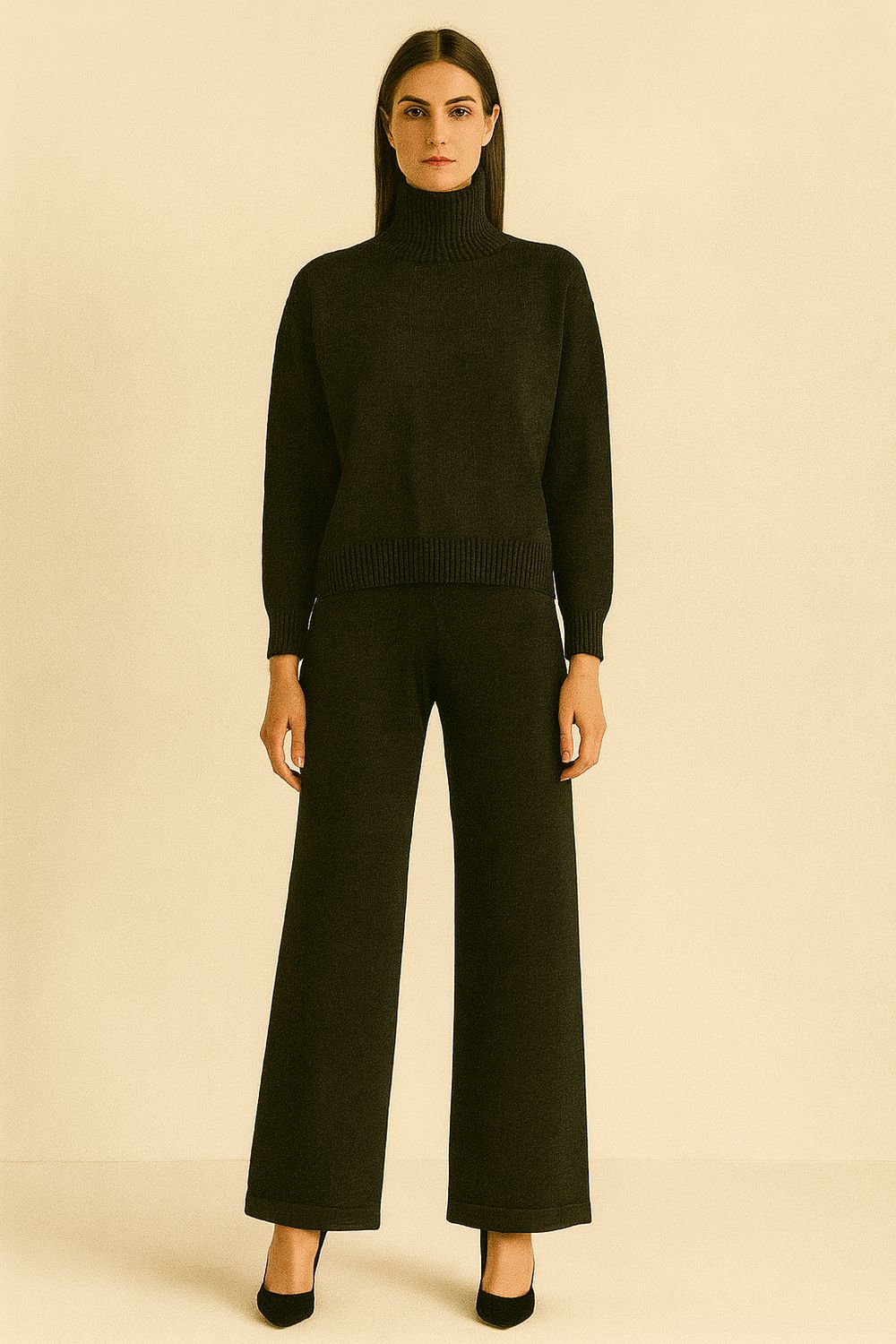 MM MAX MARA - maglia MINO collo lupetto - grigio antracite