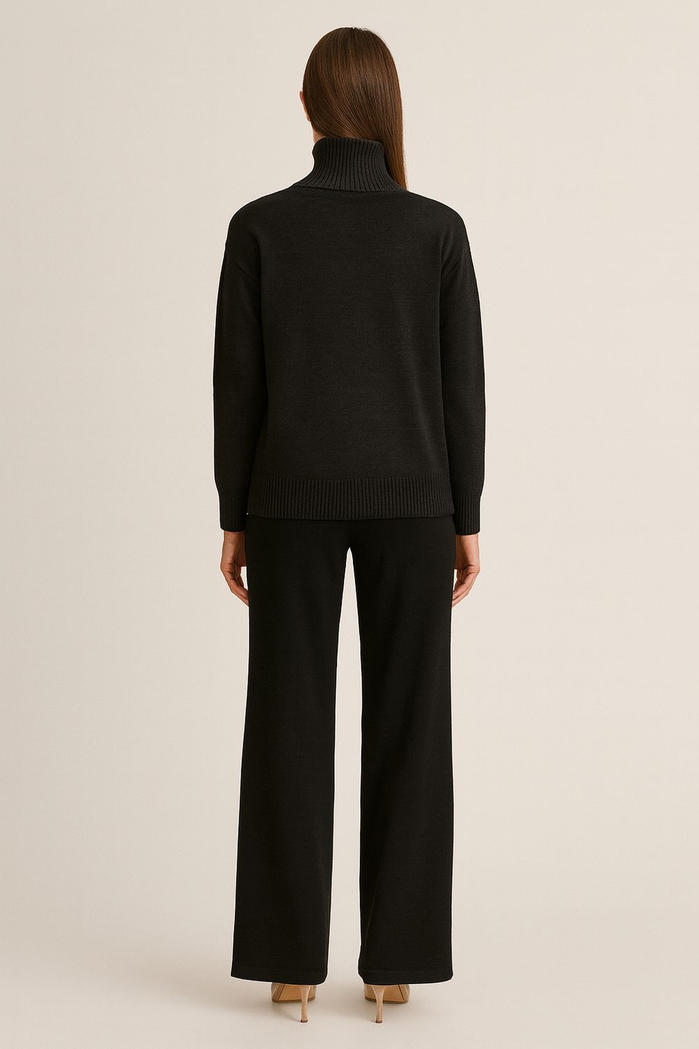 MM MAX MARA - pantalone in maglia largo sotto Hamburg - grigio antracite