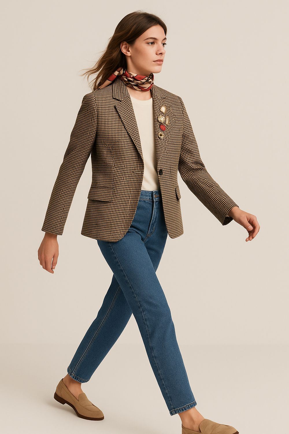 TENSIONE IN - giacca un petto avvitata con spille 26B899 - quadro