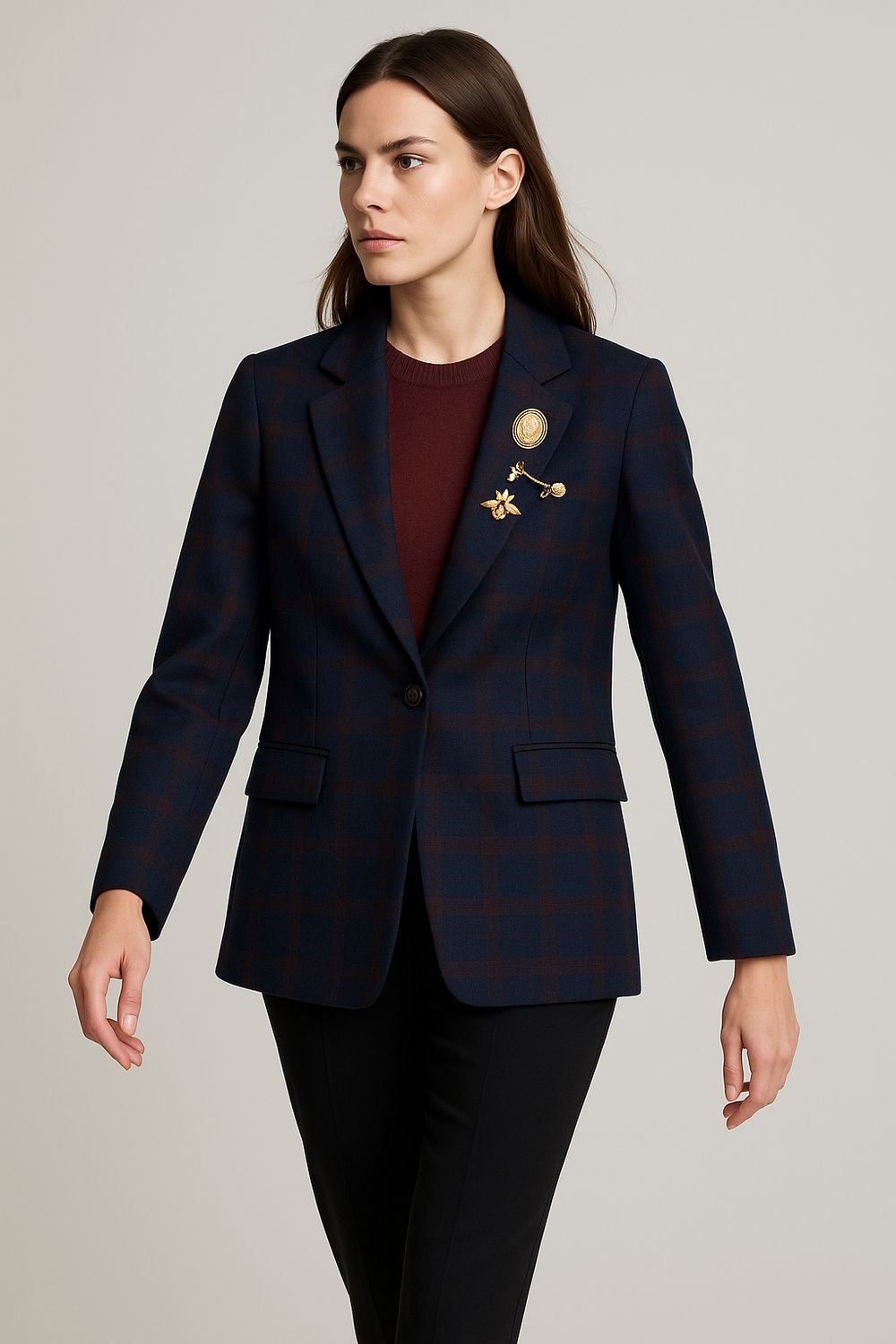 VICOLO - giacca un petto avvitata con spille TF1921 - blu/bordeaux