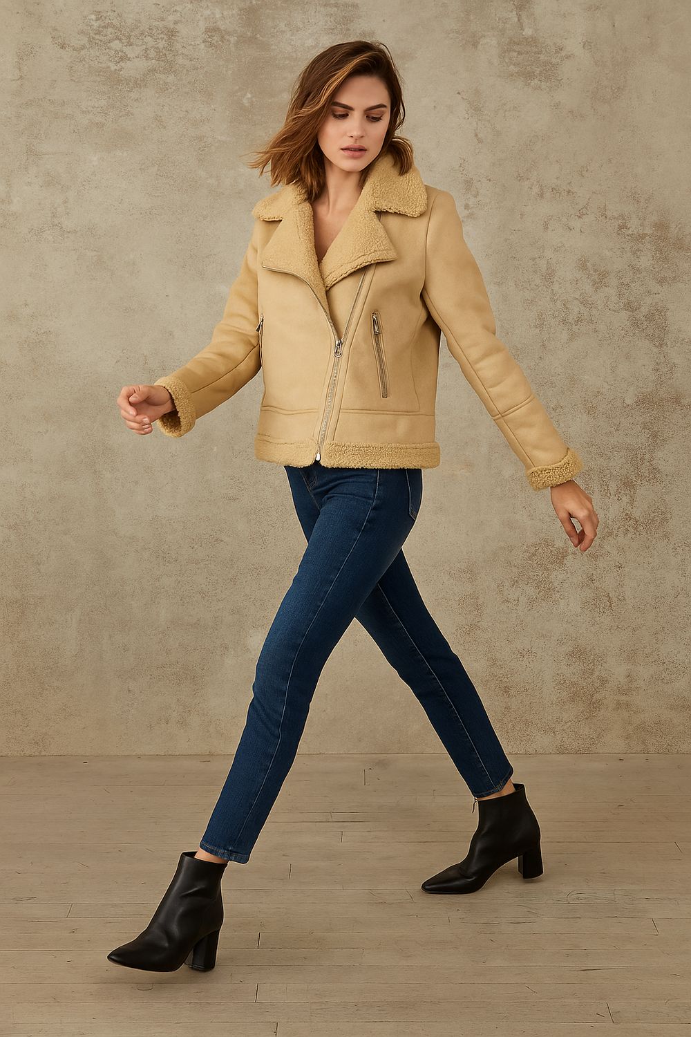 HAVE ONE - giacca in ecomontone corta KDY-P038 - panna