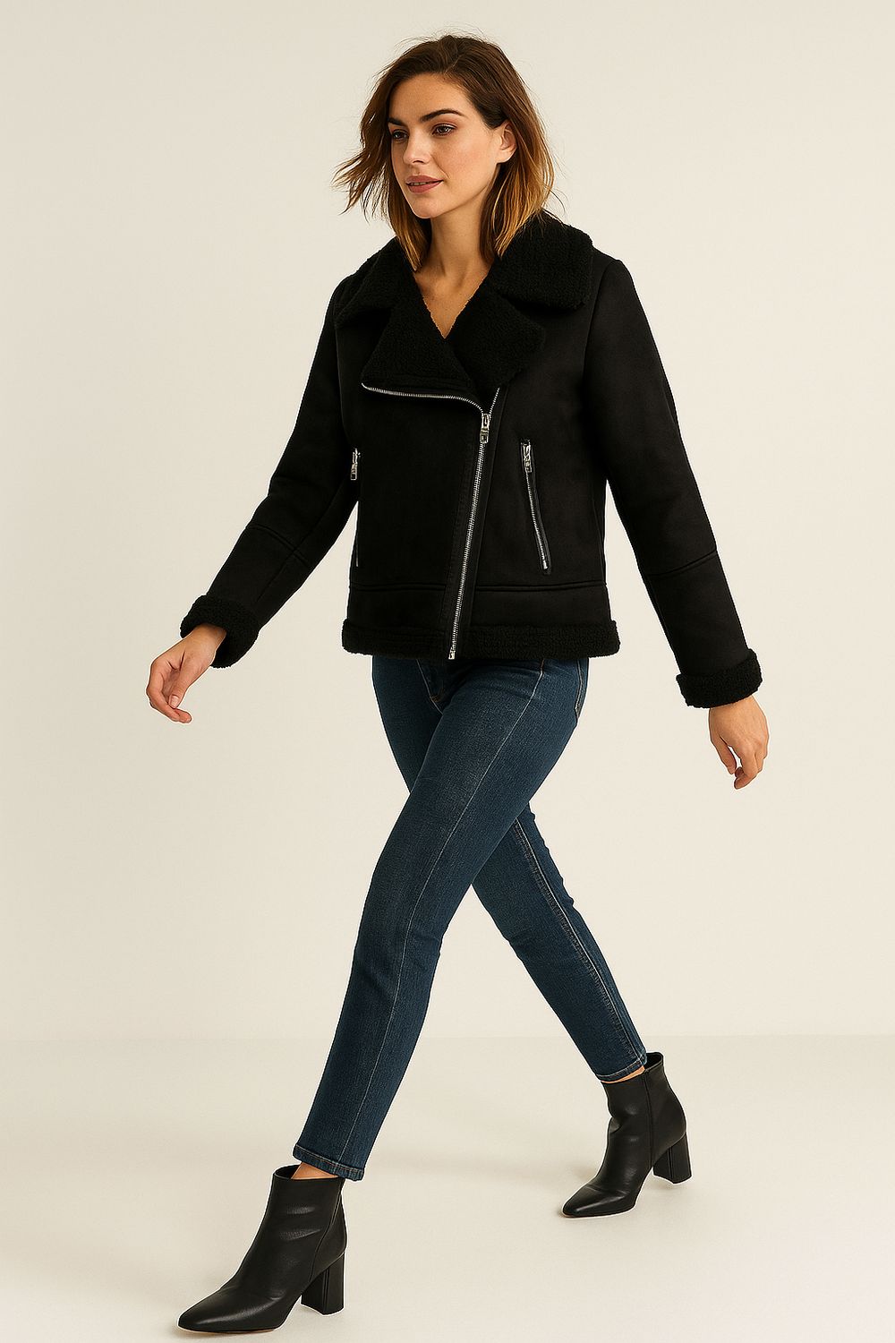 HAVE ONE - giacca in ecomontone corta kDY-P038 - nero