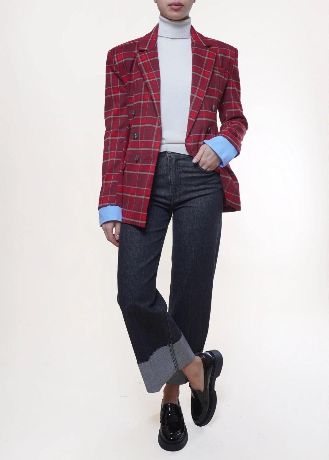 MOTEL - GIACCA STAMPA CHECK POLSINO rimovibile CAMICIA - ROSSO MOTEL - GIACCA STAMPA CHECK POLSINO rimovibile CAMICIA - ROSSO