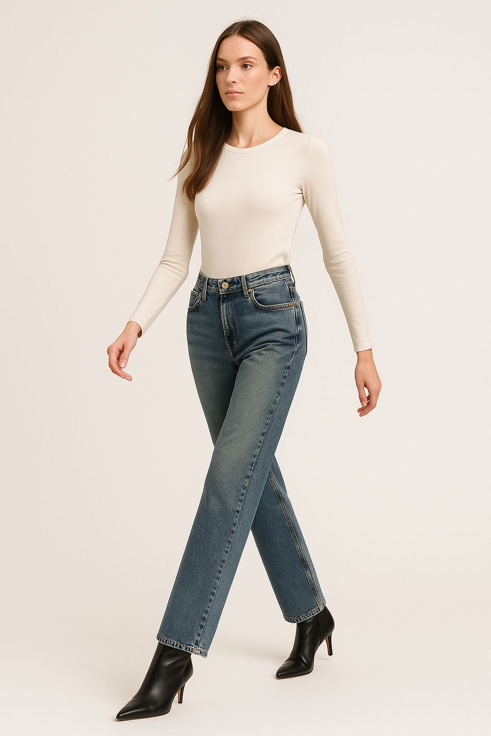 Motel - Jeans dritto fermo scolorito - CJ9070