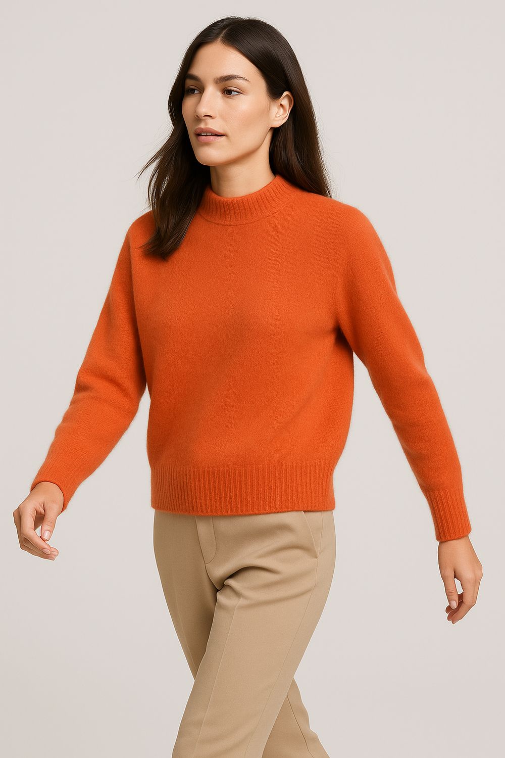 TENSIONE IN - Maglia a girocollo D7085AI25 - Arancio