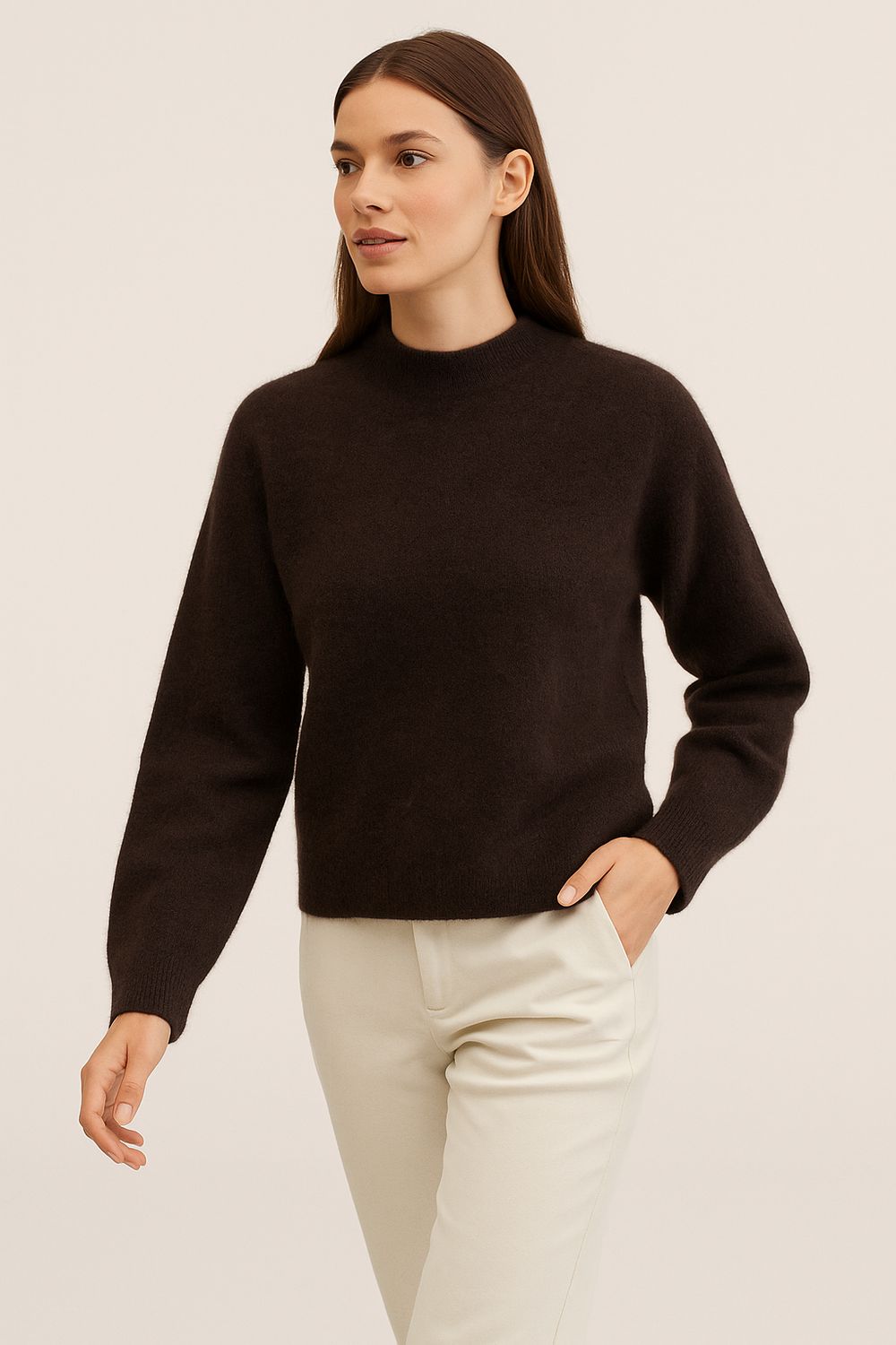 TENSIONE IN - Maglia a girocollo D70785AI25 - Marrone