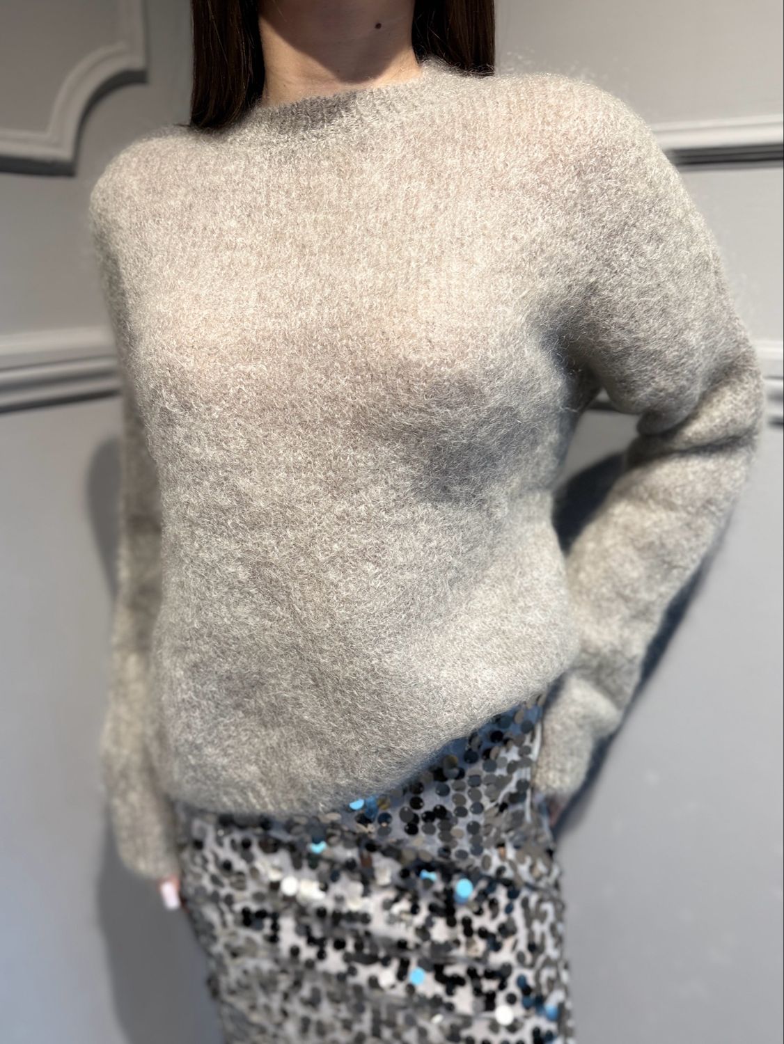 TENSIONE IN - maglia in mohair 26008 perla