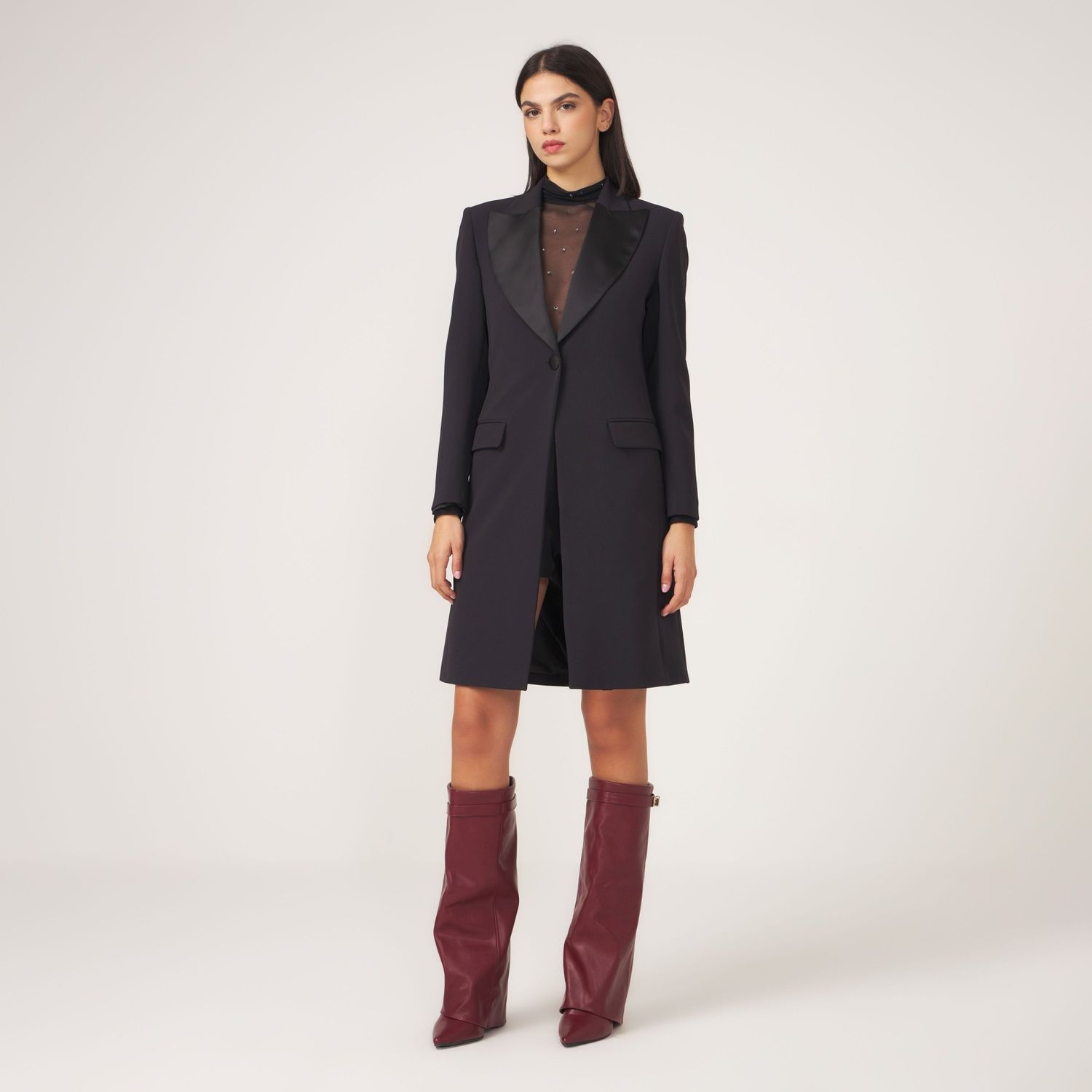 Silence Limited - Cappotto Crepe Coat Nero - SLCP006