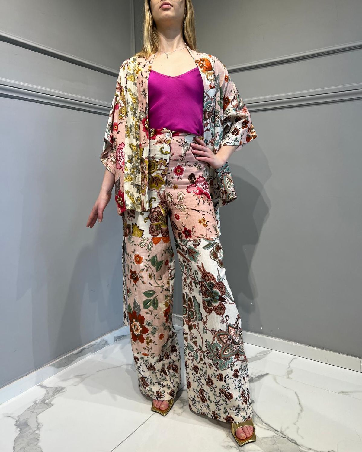 Tensione in-Kimono fantasia floreale - multicolor  SKU: pe24-7164-138491