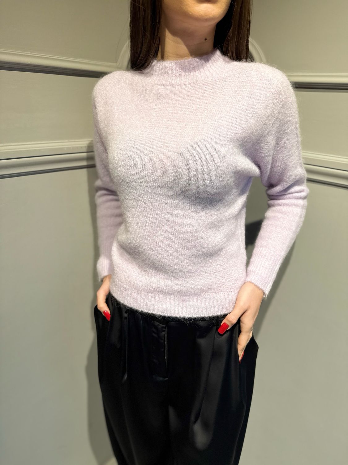 TENSIONE IN - maglia in mohair D70785AI25 lavanda