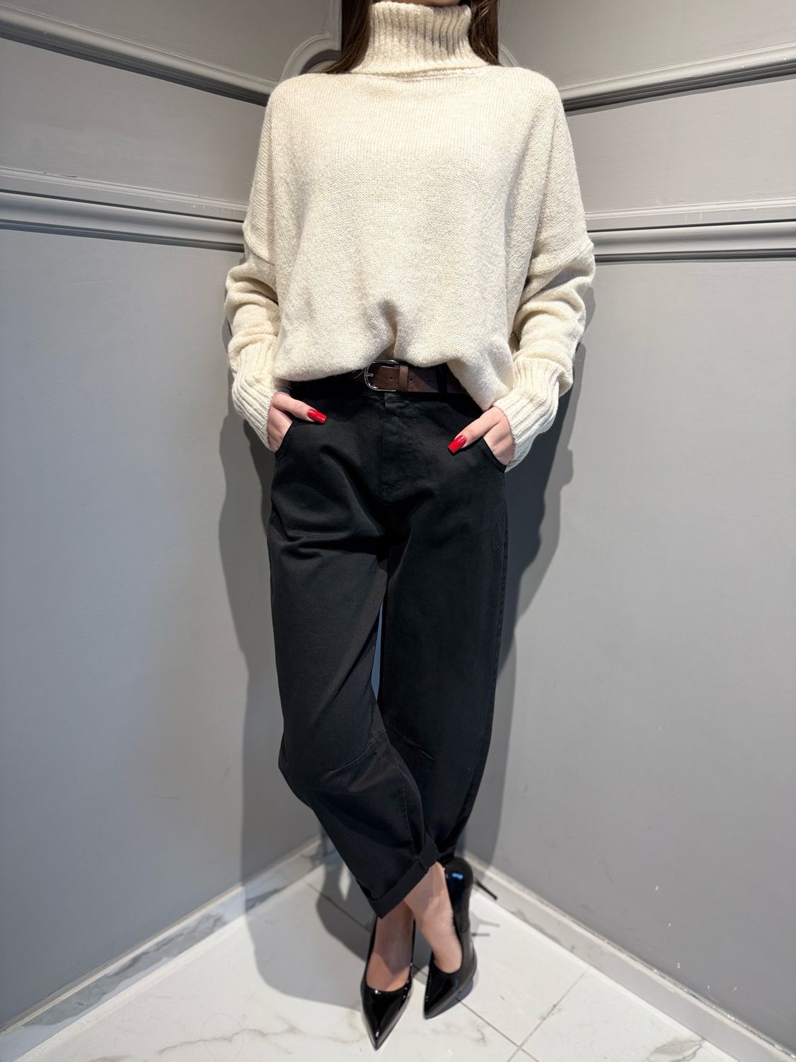 MOTEL - pantalone a ovetto caldo cotone PA5047/I25PR