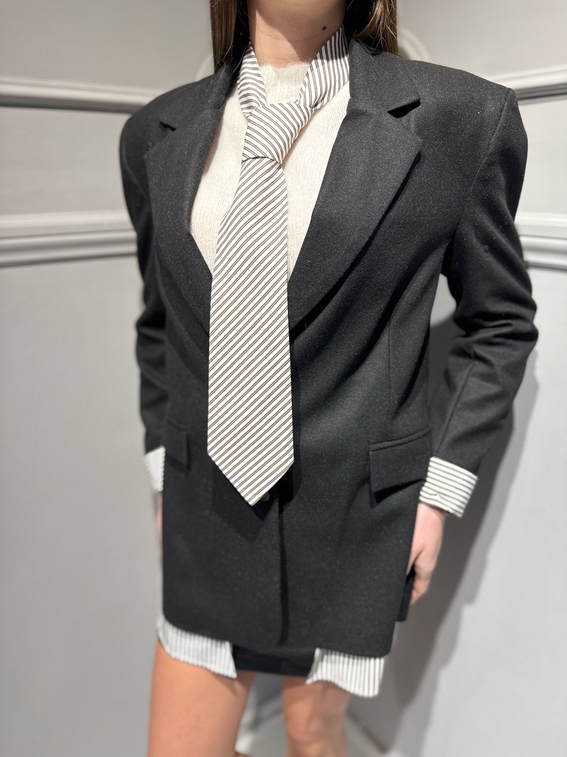 MOTEL - giacca con cravatta 26b971 nero