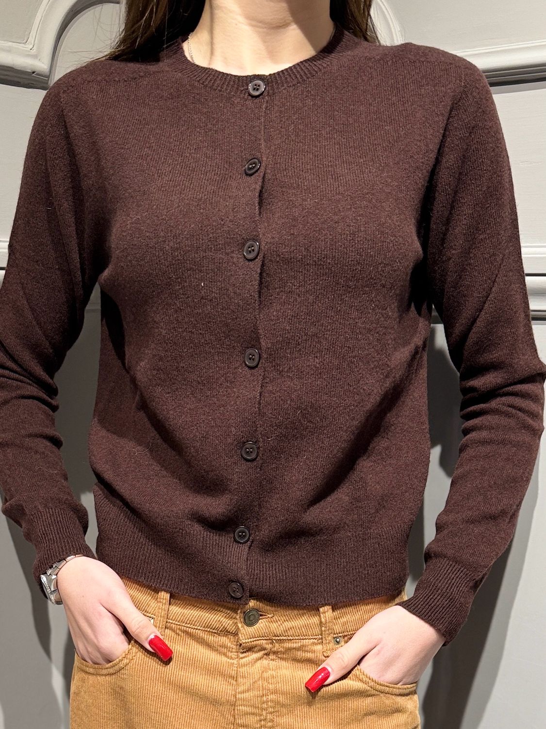 TENSIONE IN - cardigan in pura lana WL145AI25 moro TENSIONE IN - cardigan in pura lana WL145AI25 moro