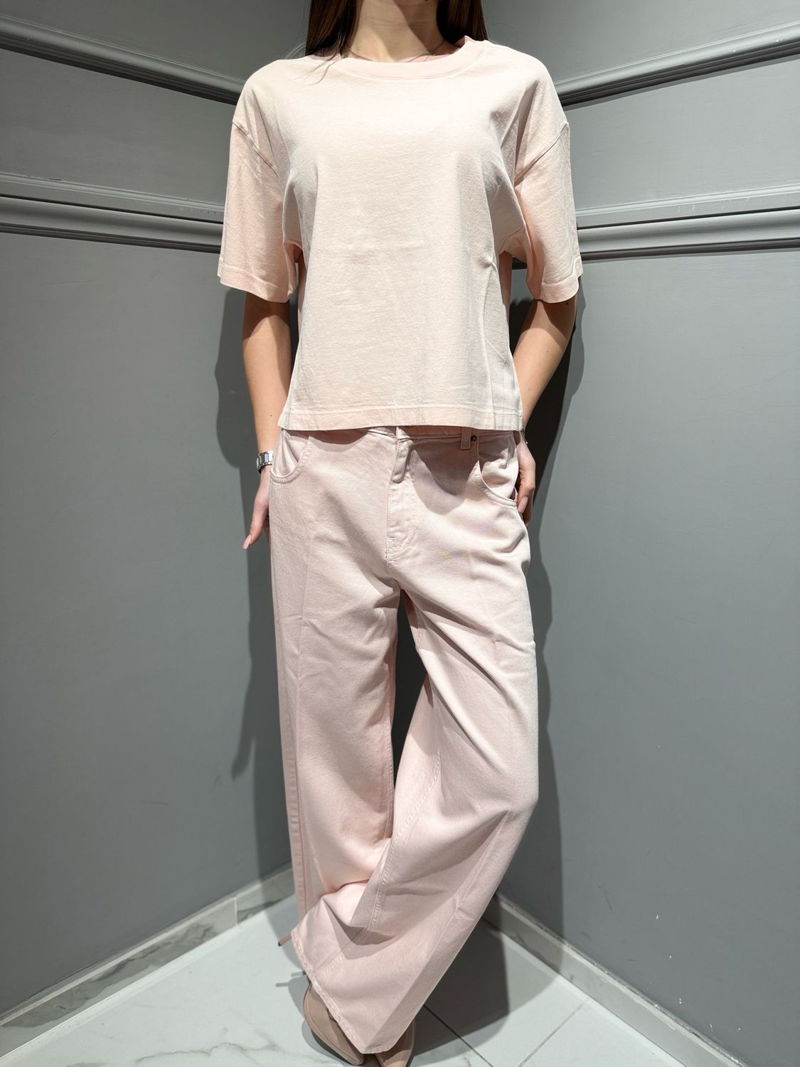 VICOLO - t-shirt a scatoletta corta UAB0022 rosa