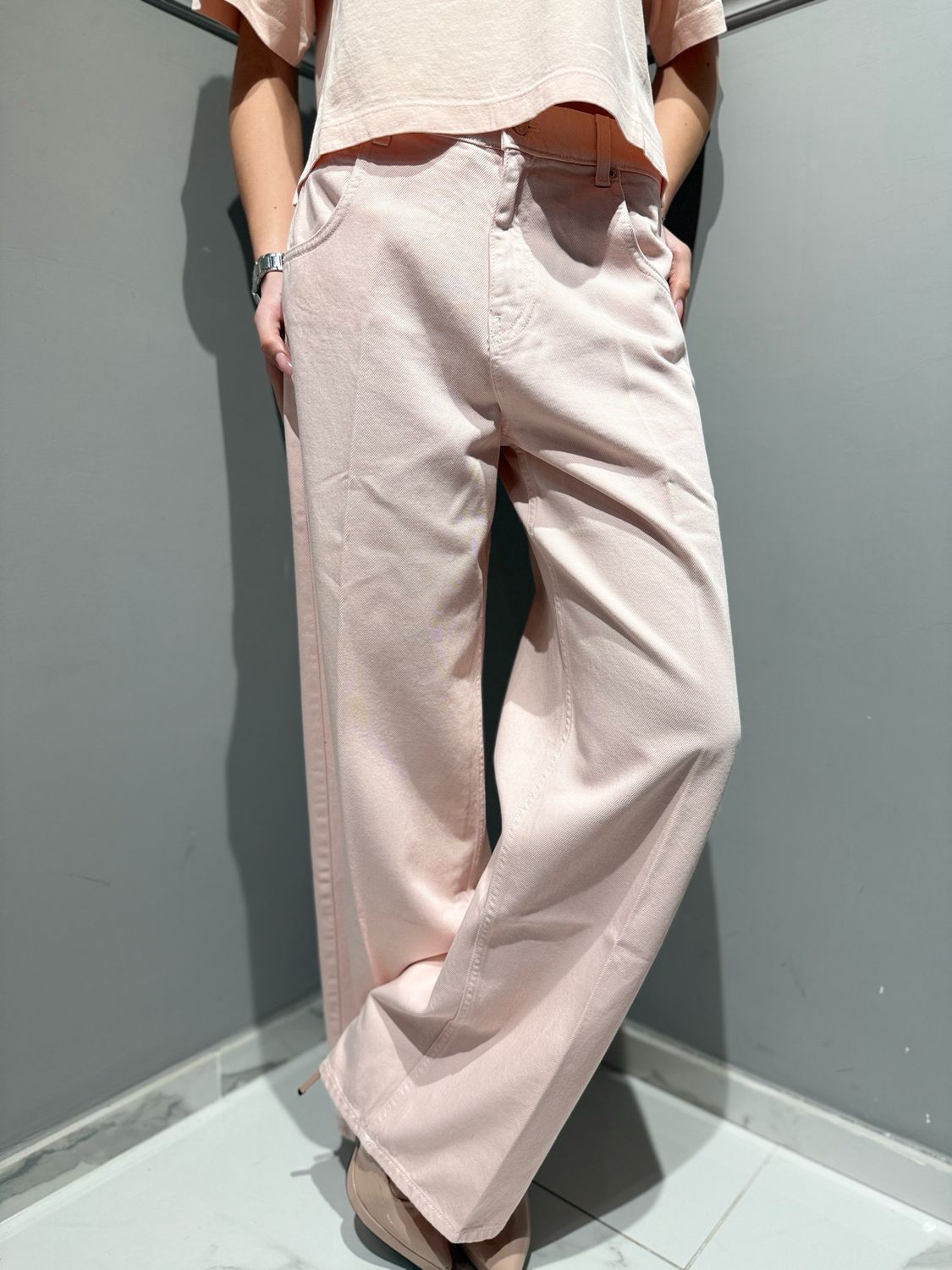 VICOLO - pantalone in denim MIA DAB5148 rosa