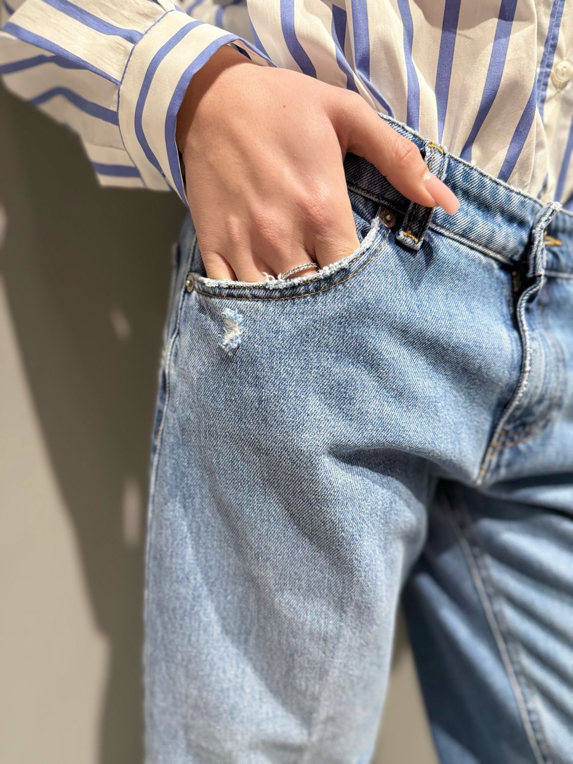 VICOLO - jeans vita bassa BASMA DAB5093 JEANS BLU