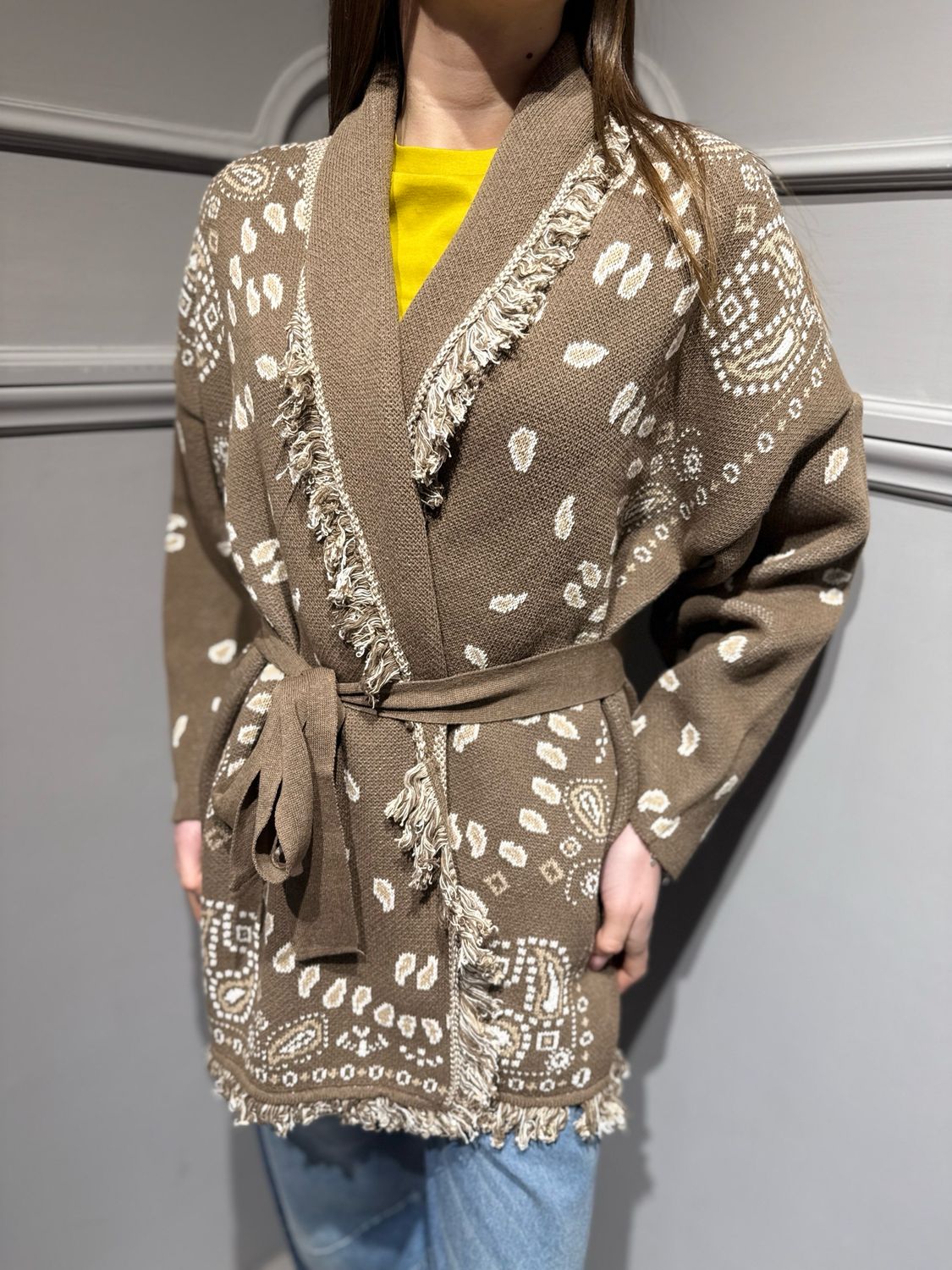 TENSIONE IN - cardigan alanui bandana P6HMG38A414 rust