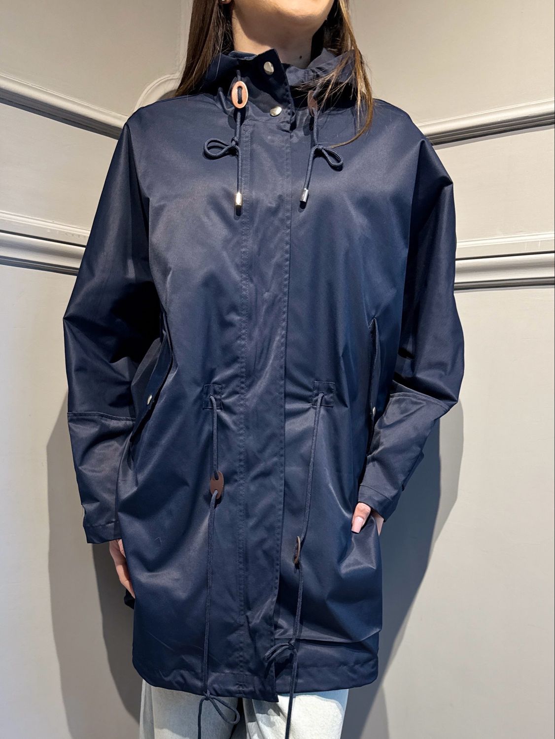 MOTEL - giacca impermeabile con cappuccio S26J383 blu