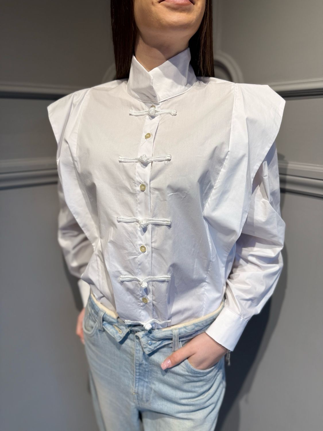 MOTEL - camicia modello napoletane 38672G BIANCO