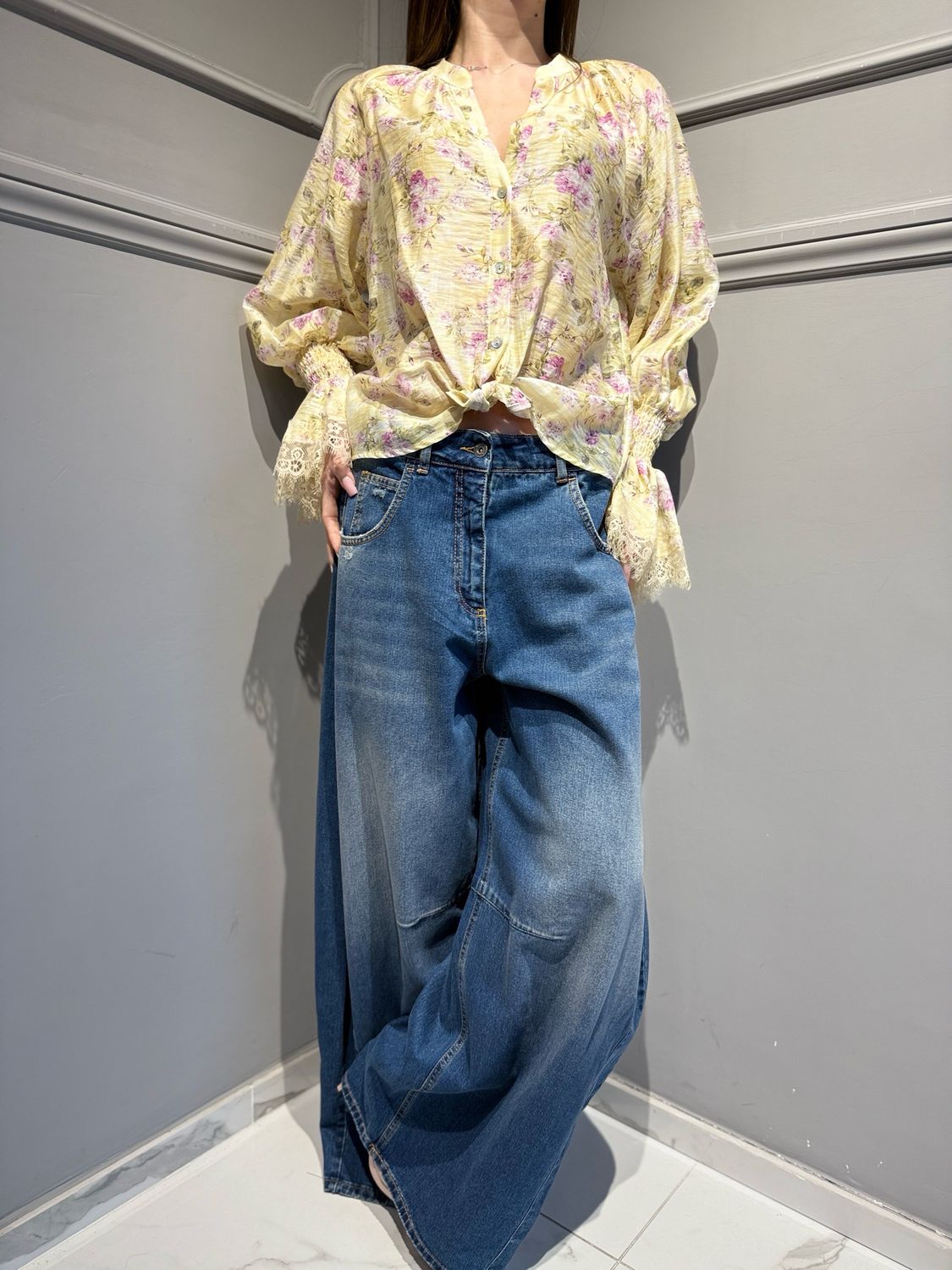 MOTEL -  pantalone in jeans Baloon ampio 3992j119W653