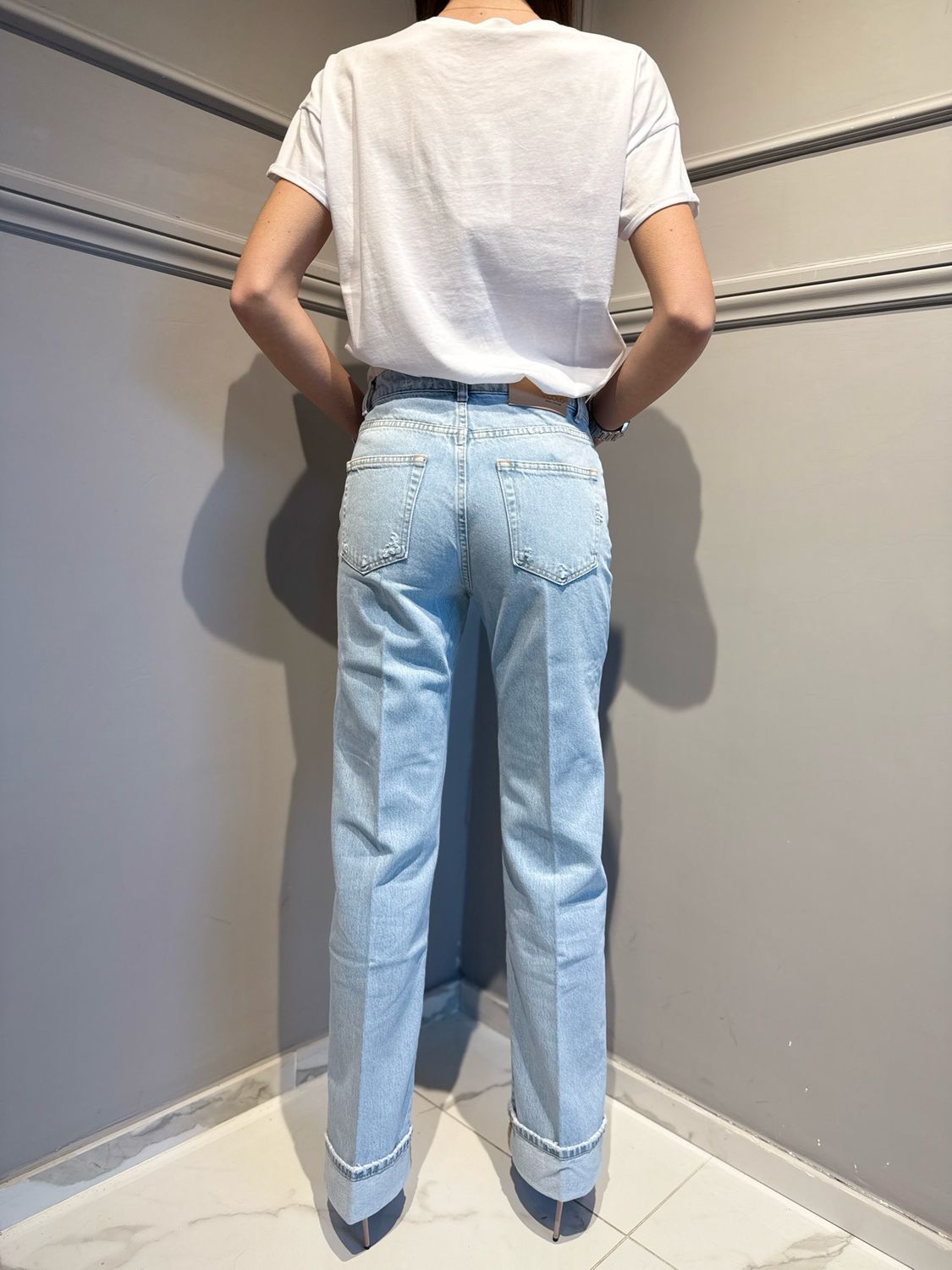 VICOLO - jeans fermo dritto con rivolto JODIE DAB5055