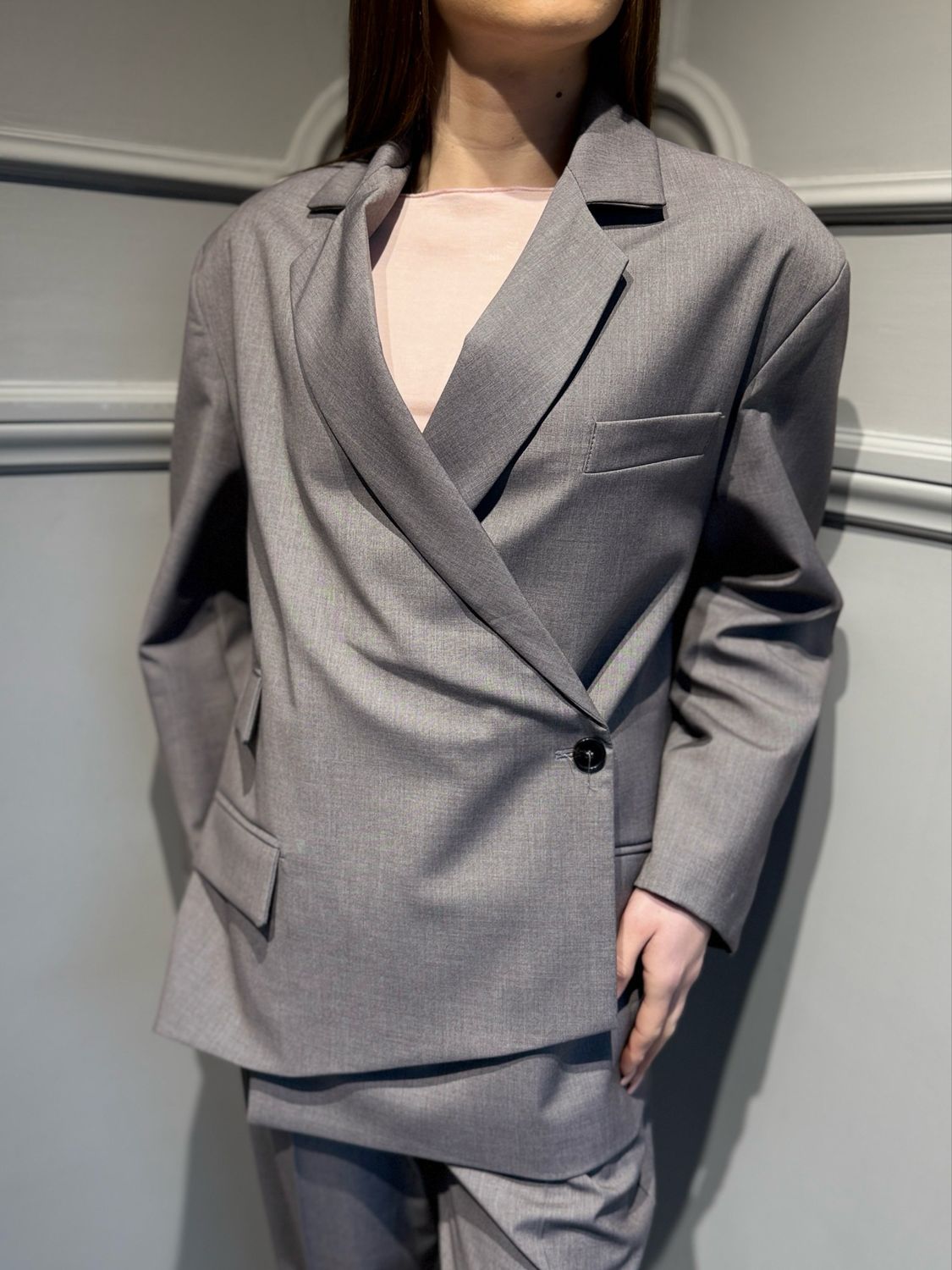 VICOLO - giacca TAB1002 grigio medio mélange