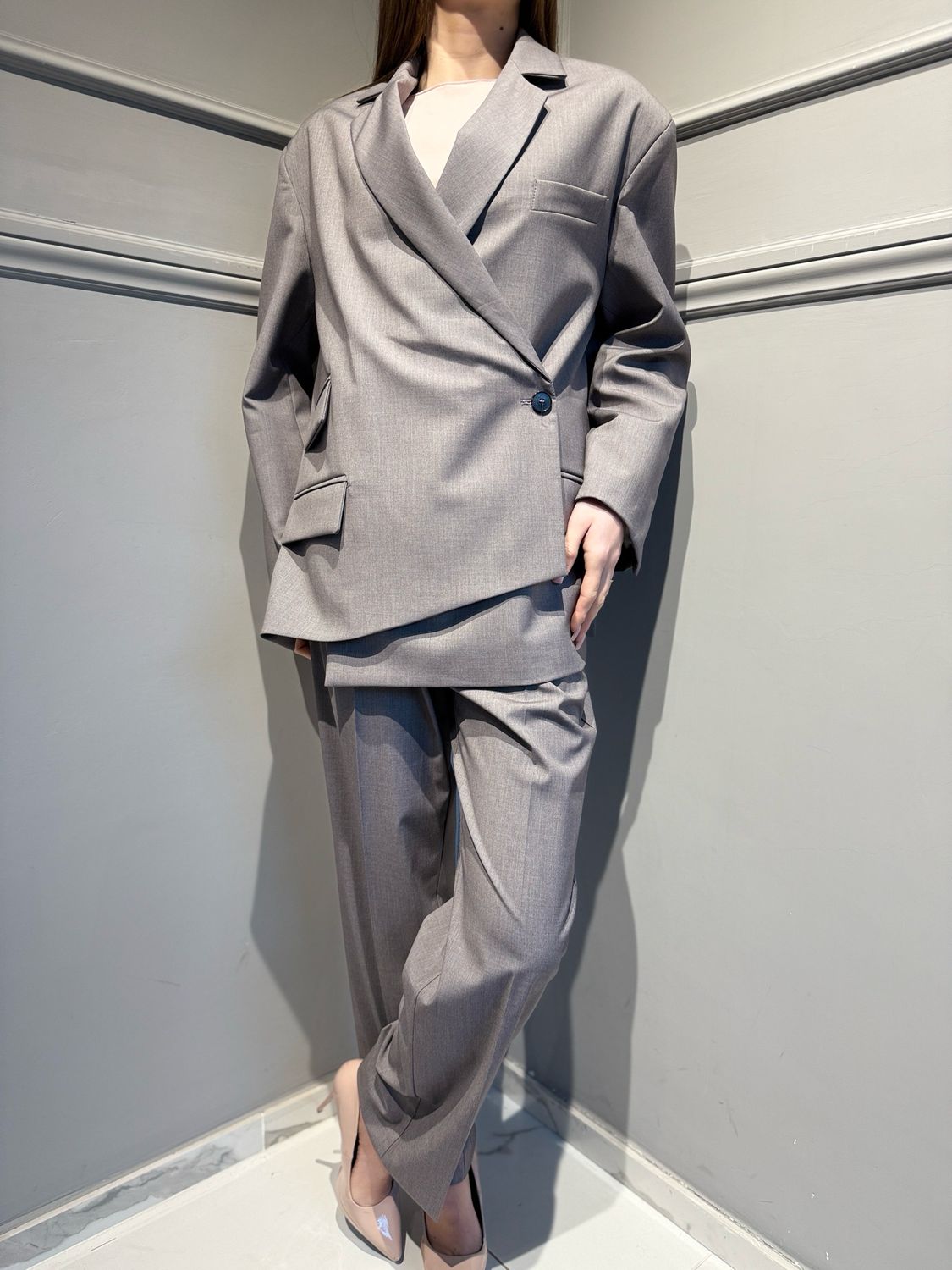 VICOLO - giacca TAB1002 grigio medio mélange