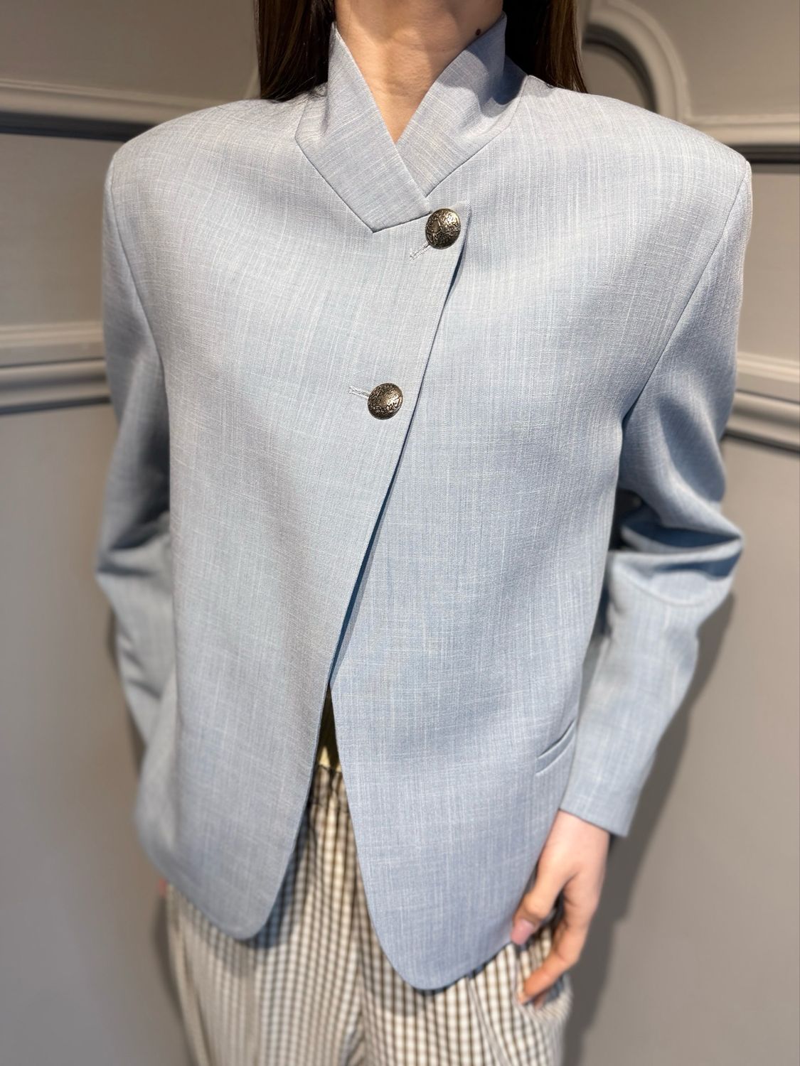 VICOLO - giacca collo alla coreana TAB1087 Oxford