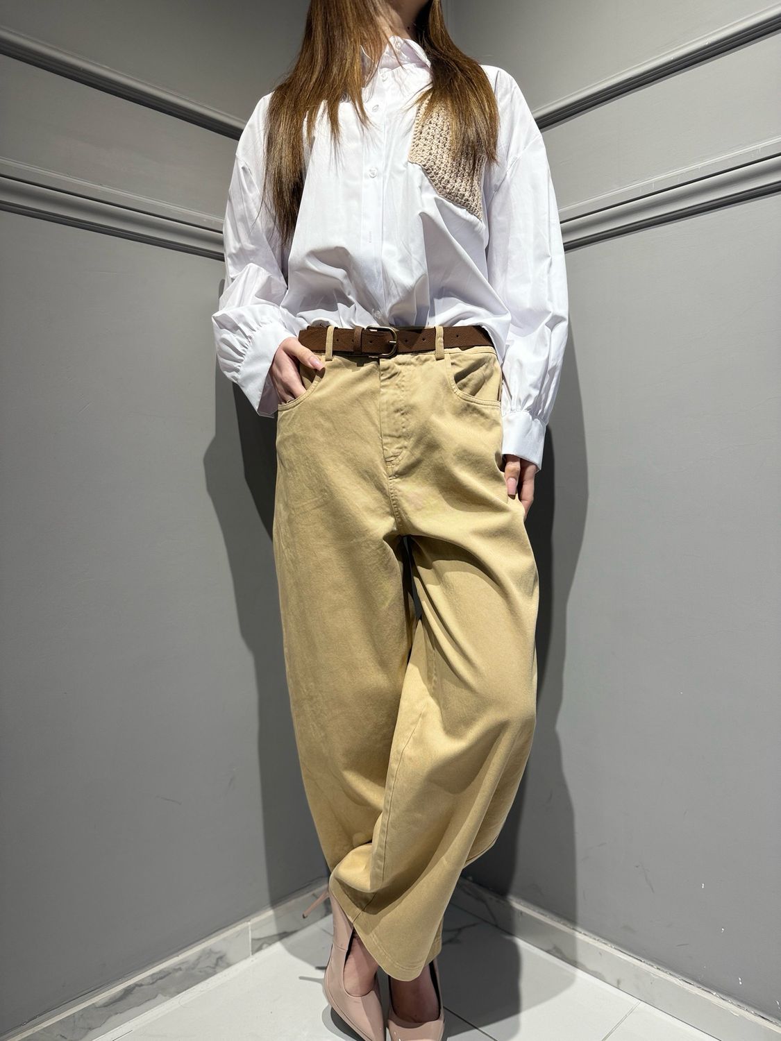 TENSIONE IN - pantalone Basilio PE264263 sabbia