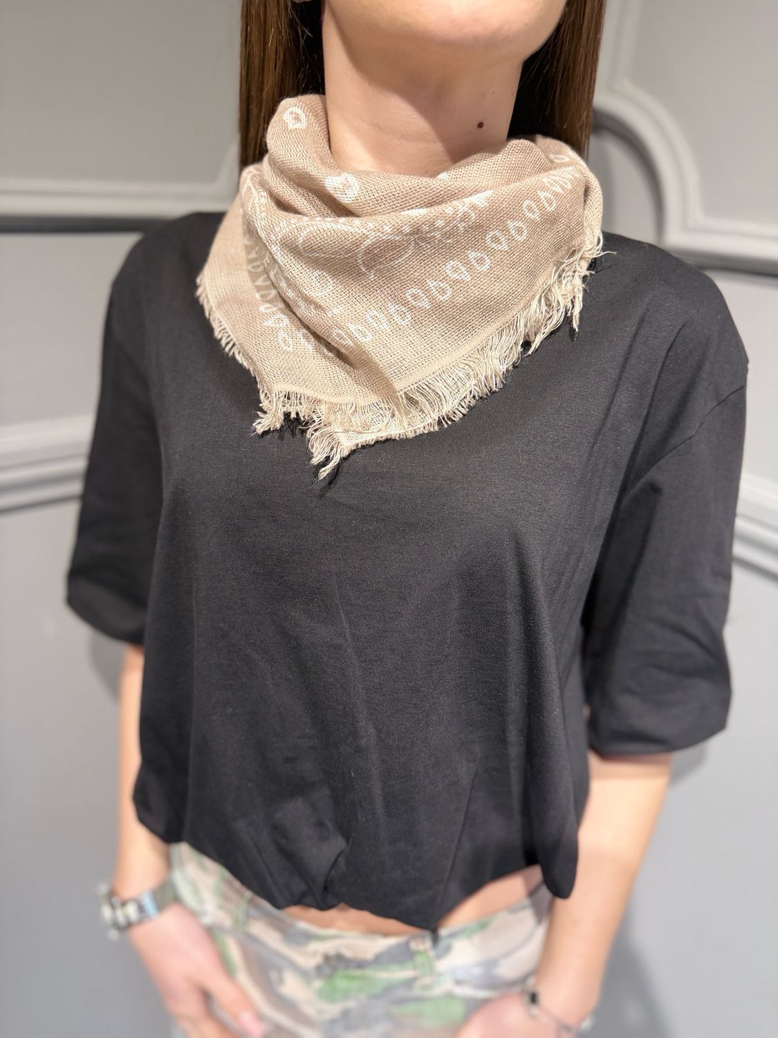 TENSIONE IN - bandana frangine 38746 sabbia