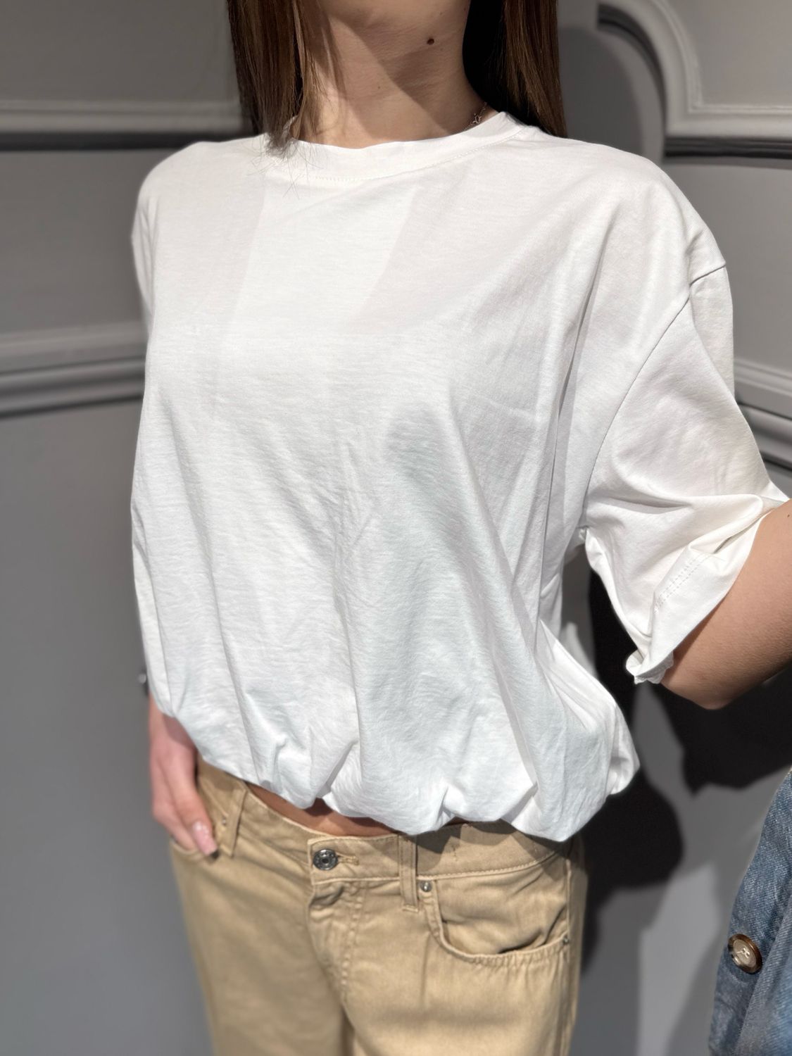 TENSIONE IN - t-shirt ballon a palloncino PE260101 burro