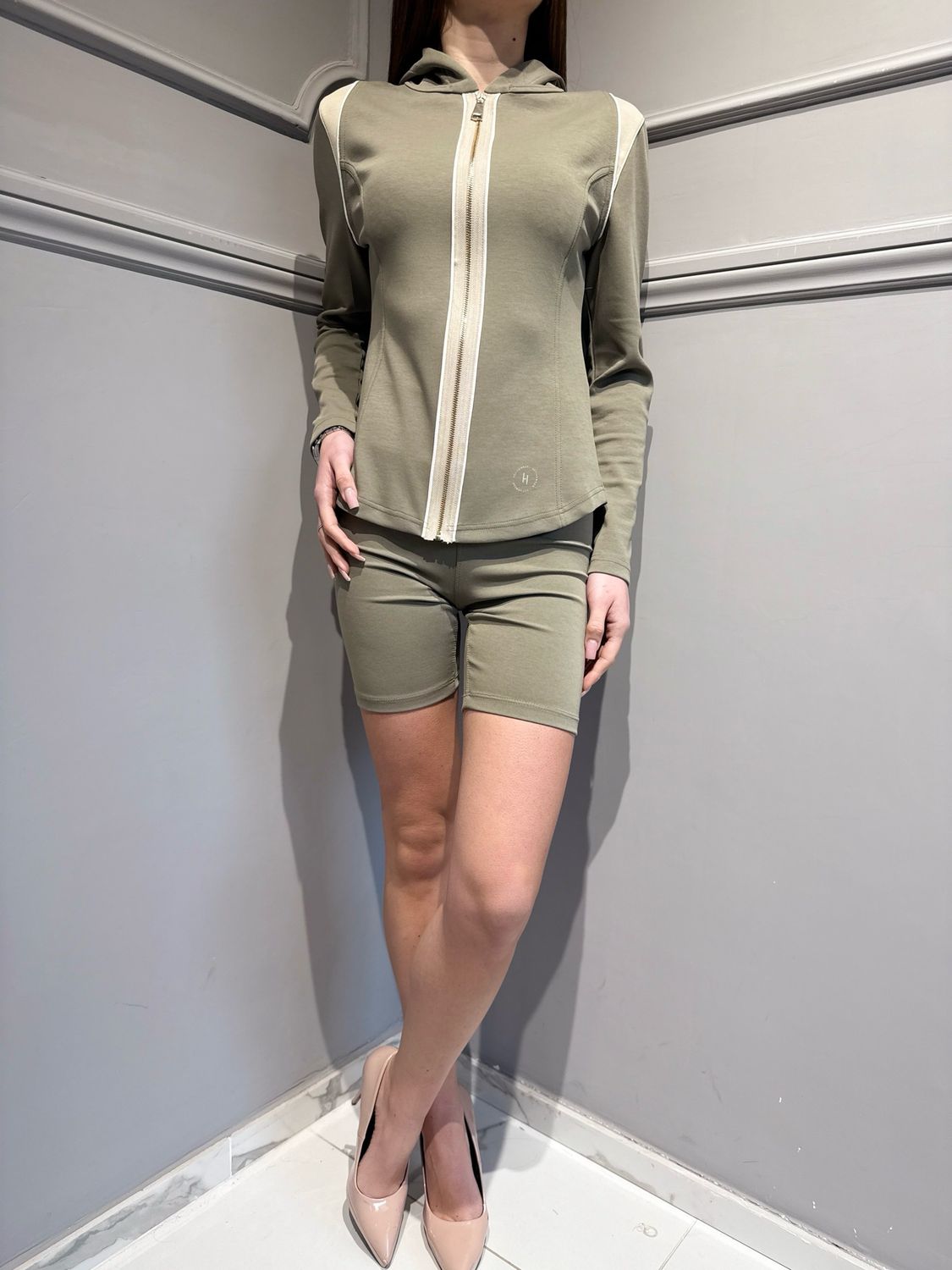 HAVE ONE - felpa cappuccio FMI-Q005 verde militare