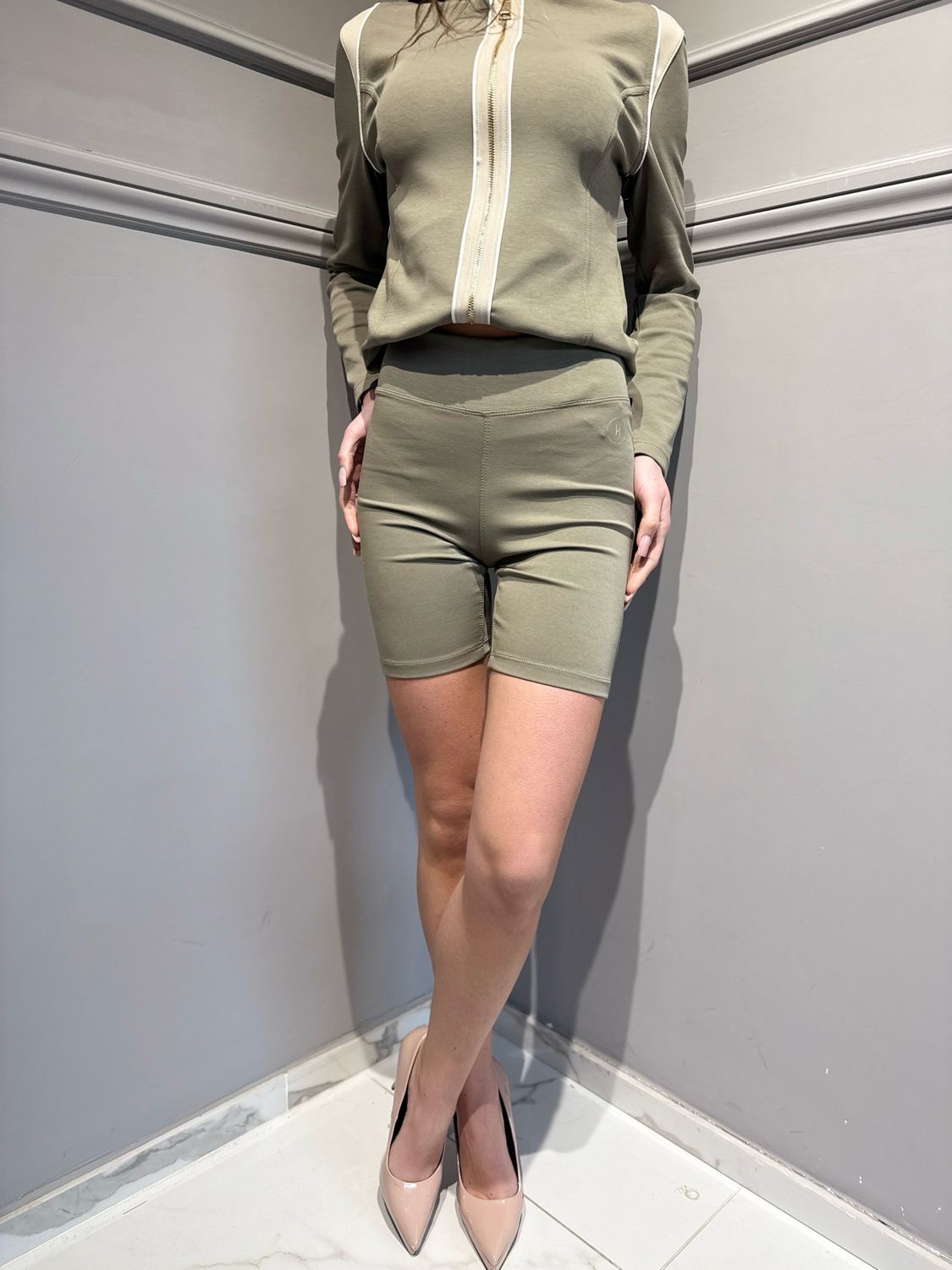 HAVE ONE - Short ciclista PMI-Q018 verde militare