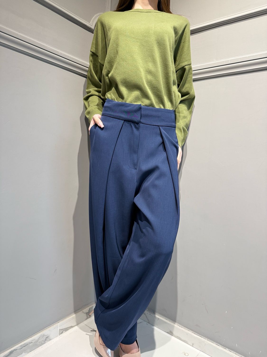 TENSIONE IN - pantalone con pences 26P4046 blu