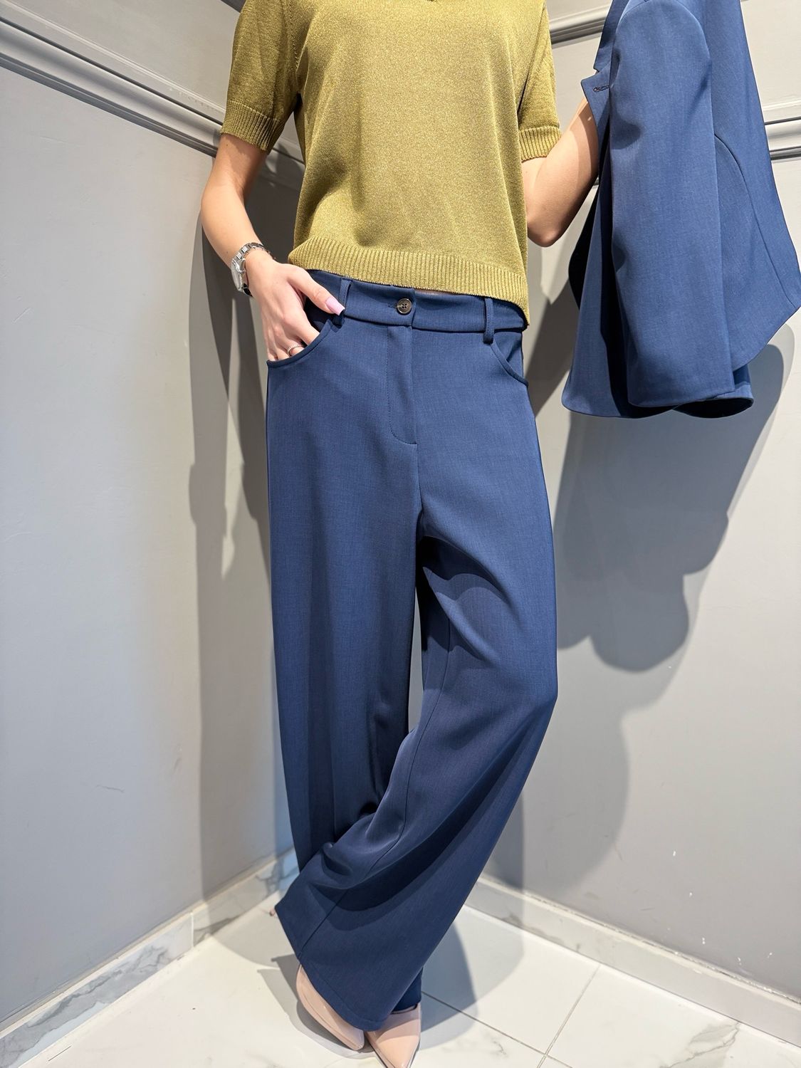 TENSIONE IN - pantalone carrot 26P4184 blu