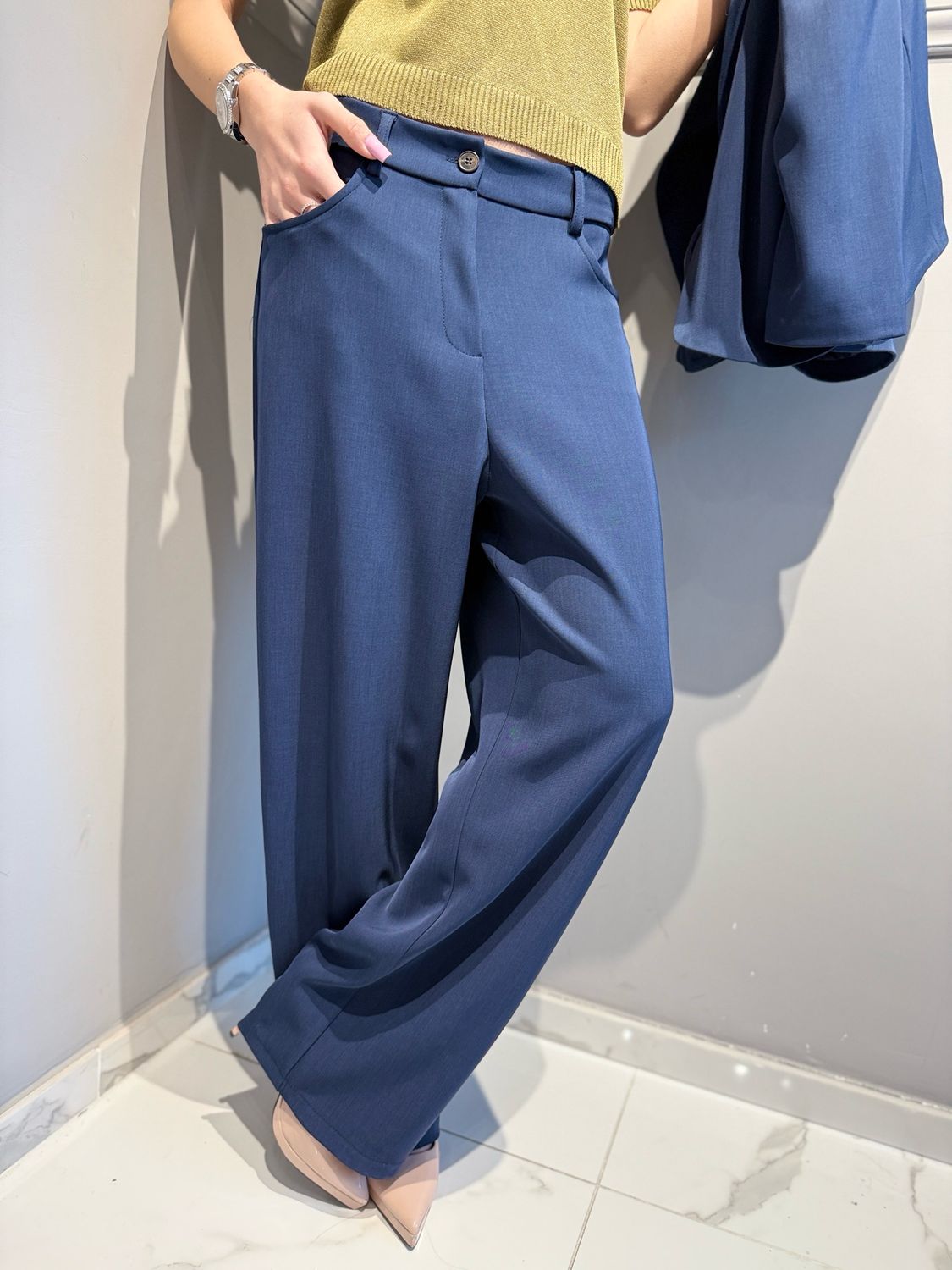 TENSIONE IN - pantalone carrot 26P4184 blu